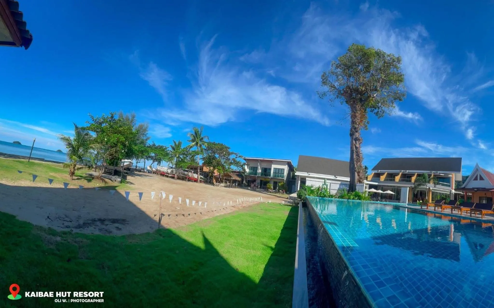 Pool view in Kaibae Hut Resort
