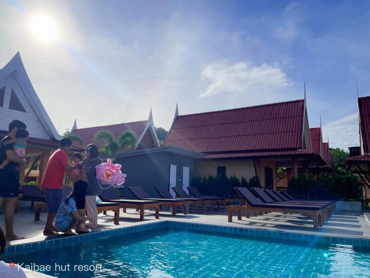 Swimming pool in Kaibae Hut Resort