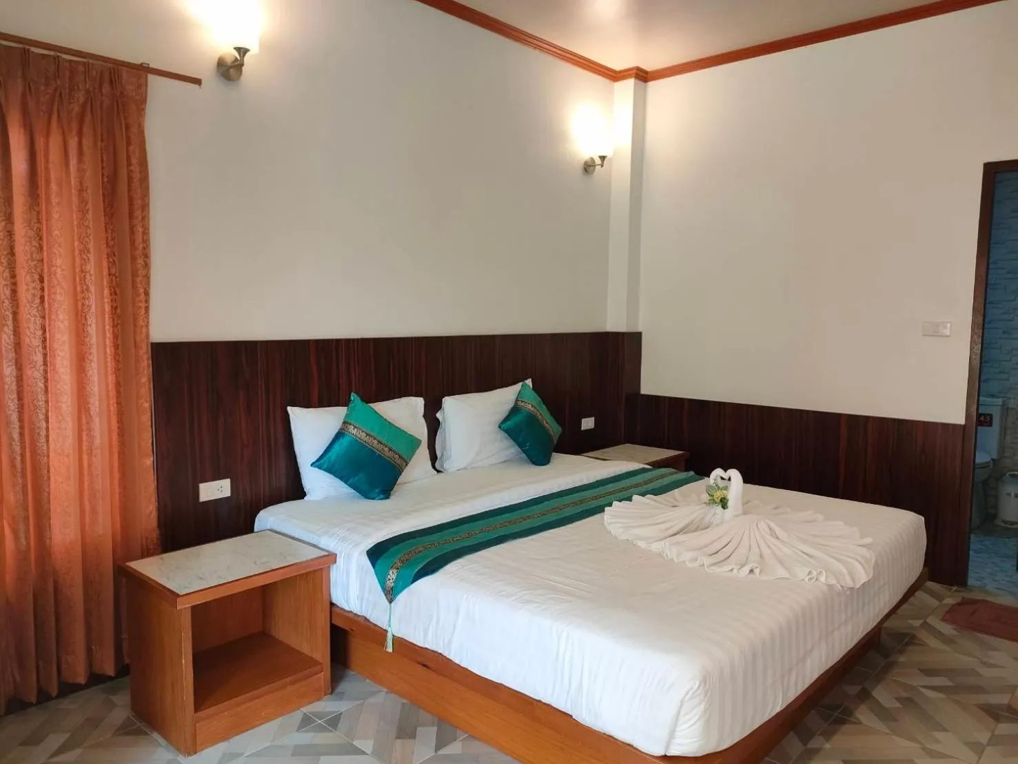 Bed in Kaibae Hut Resort