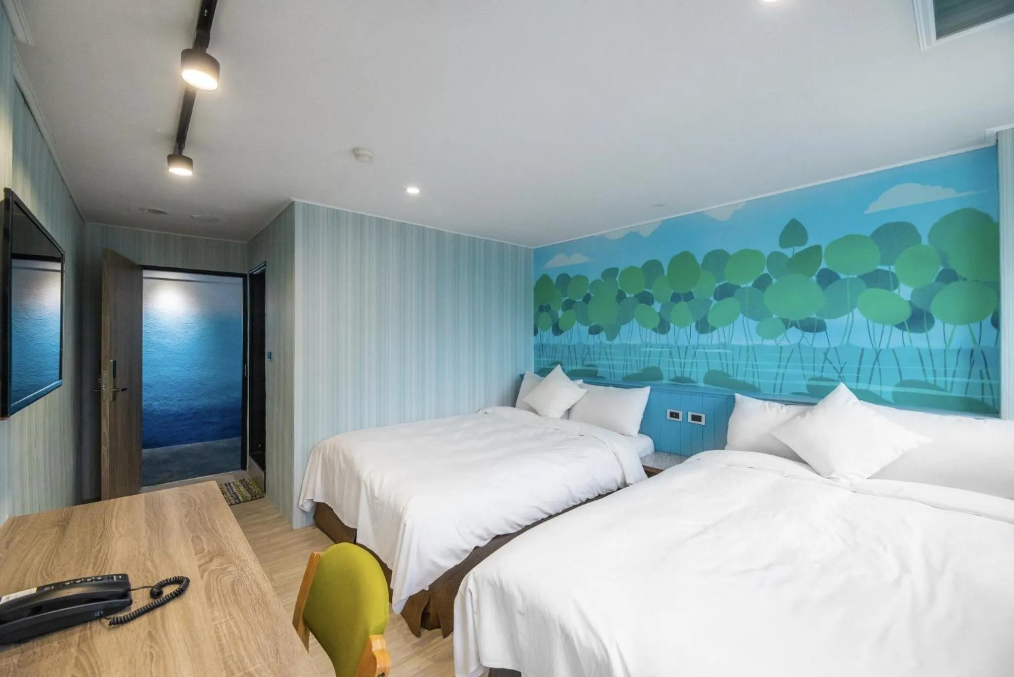 Bed in King Hot Spring Hotel