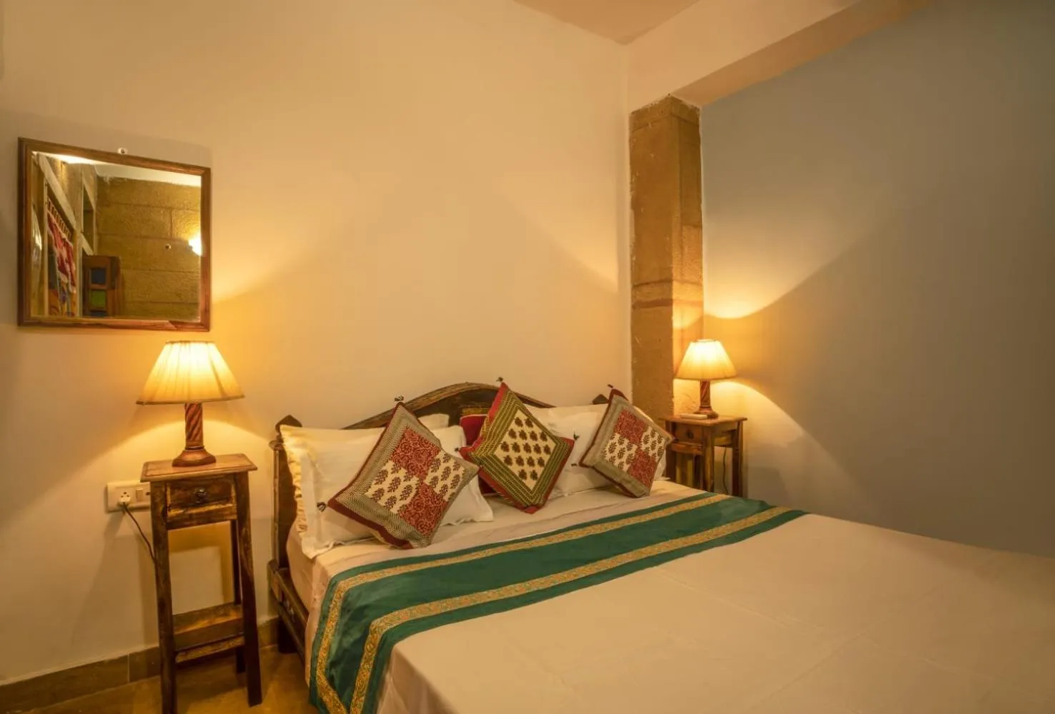 Bed in Hotel Rajmandir