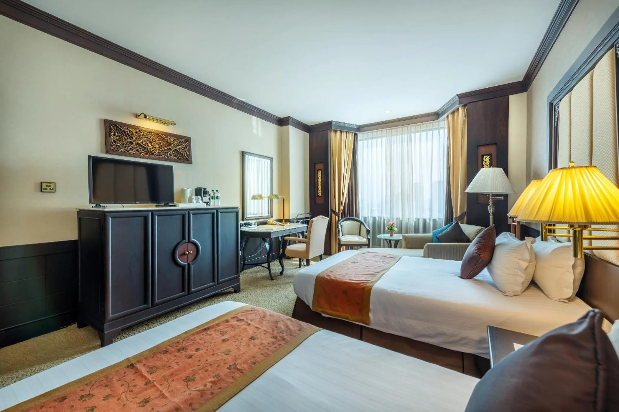 Bed in Ramada by Wyndham Bangkok Chaophya Park