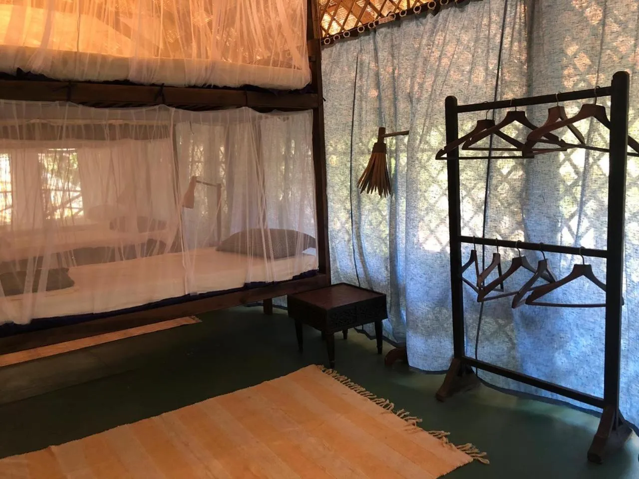 Bed in Bhakti Kutir