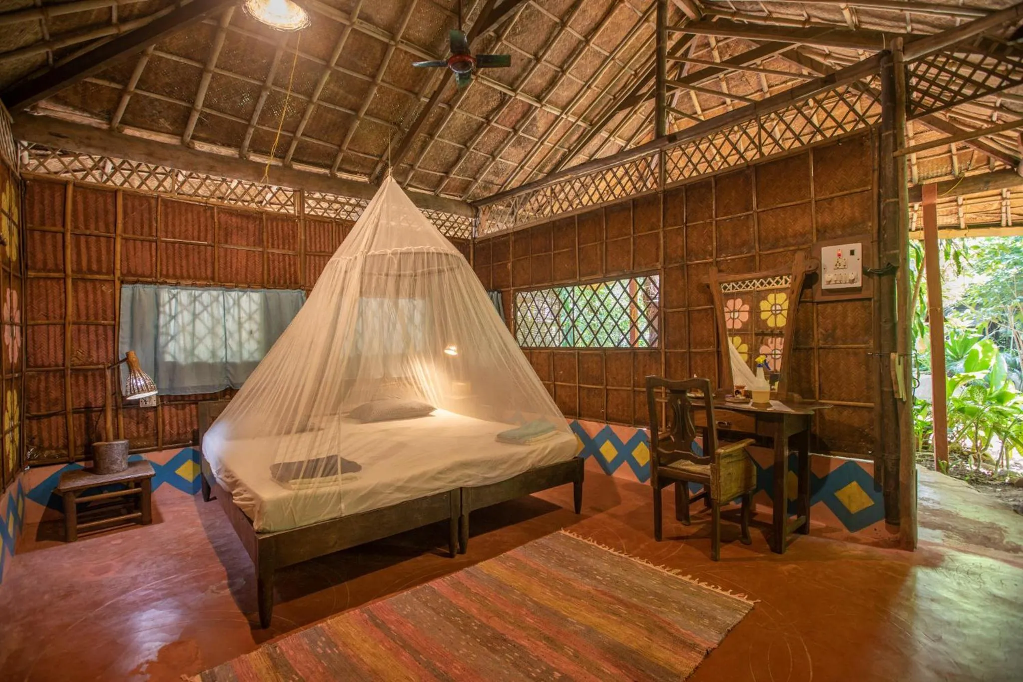 Bed in Bhakti Kutir