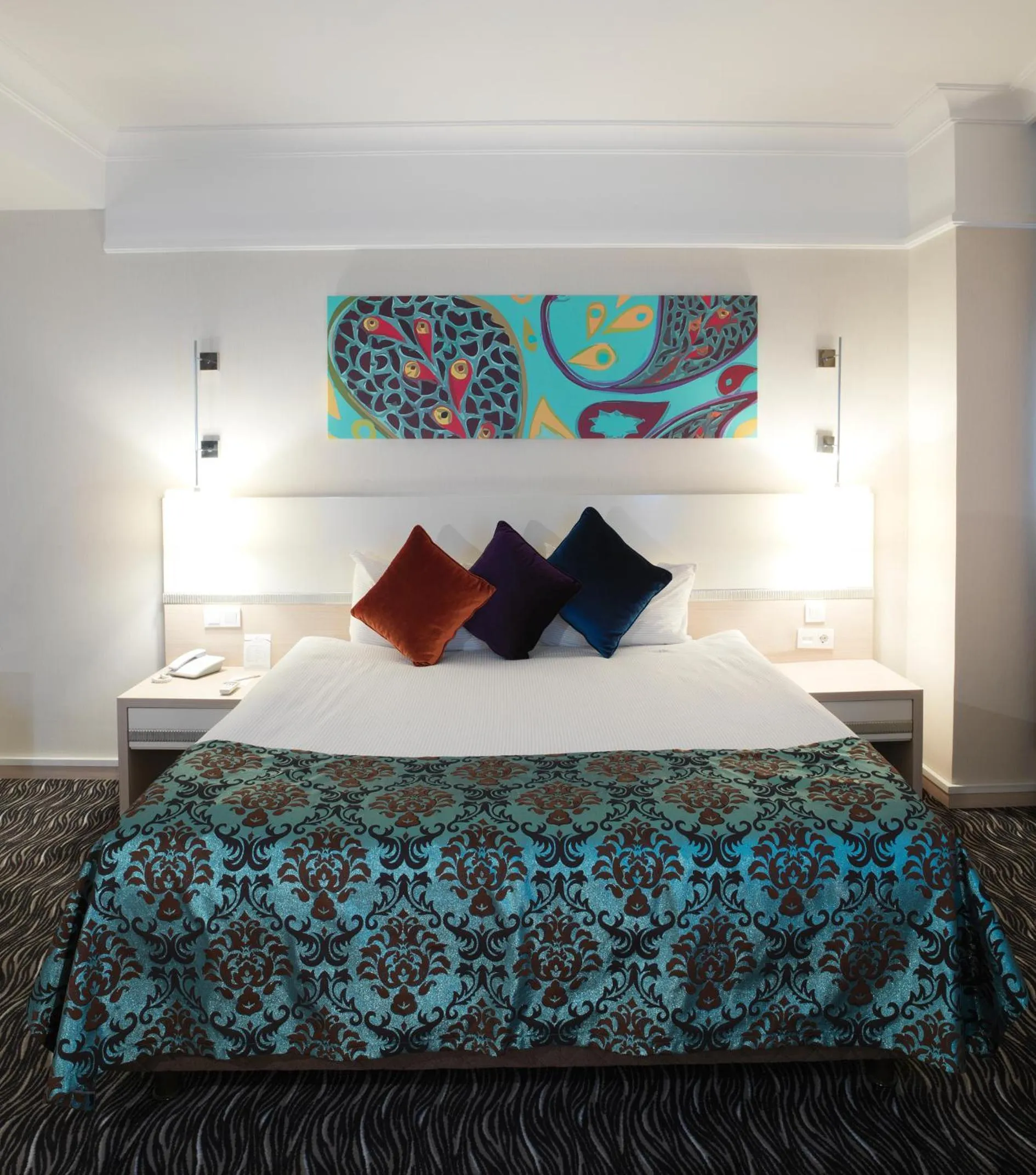 Bed in Pasapark Karatay Hotel