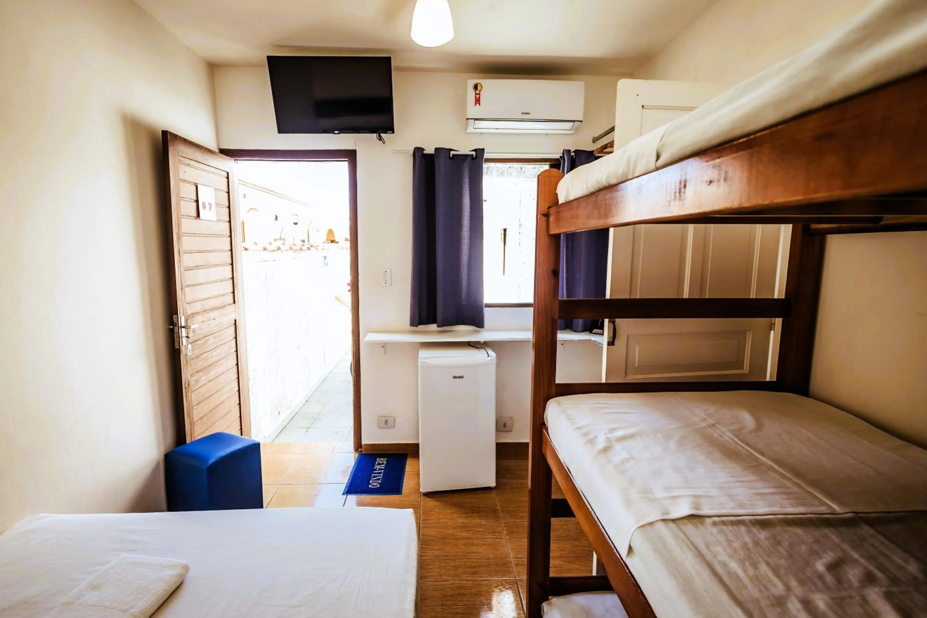 Bed in Pousada Peruibe 455