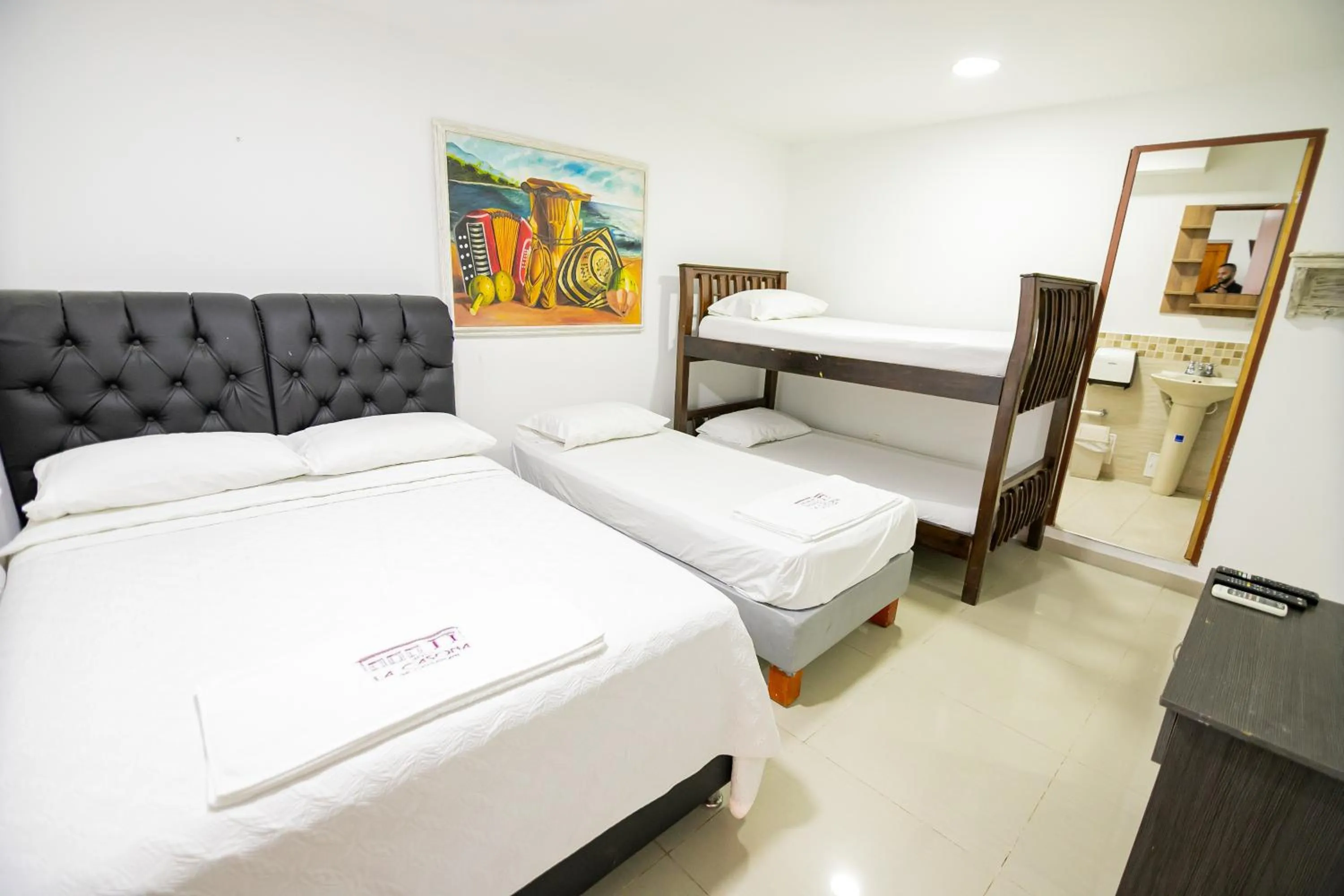 Bed in Hotel La Casona de Getsemani