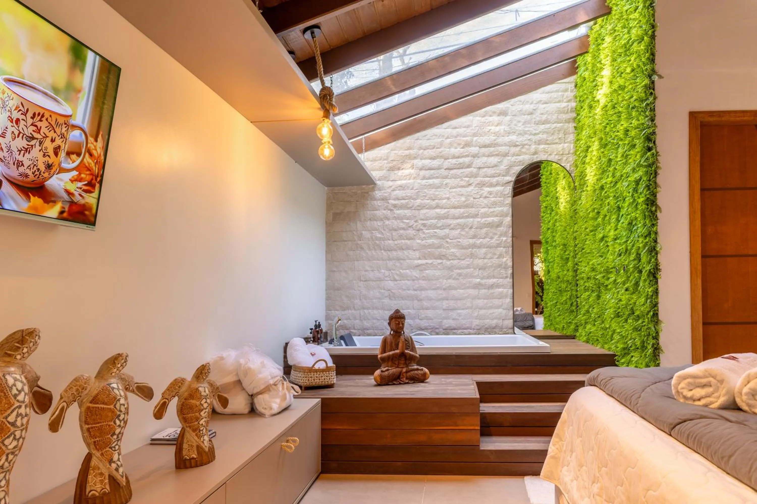 Bed in Pousada Marimar