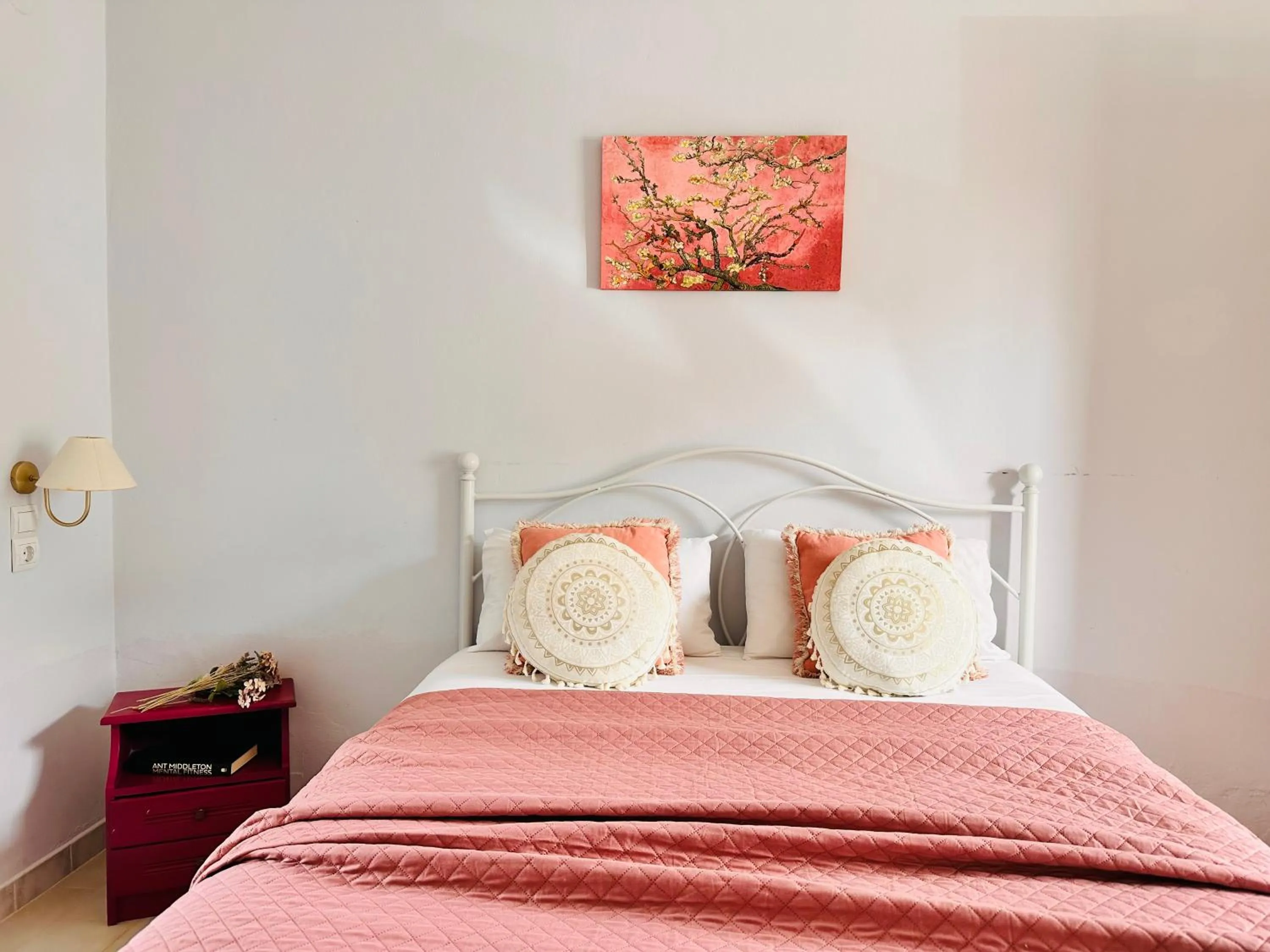 Bed in Infinity blue beach apartments - Renovated Apartments 2 Minutes from the Sea & Pool with Scenic Views