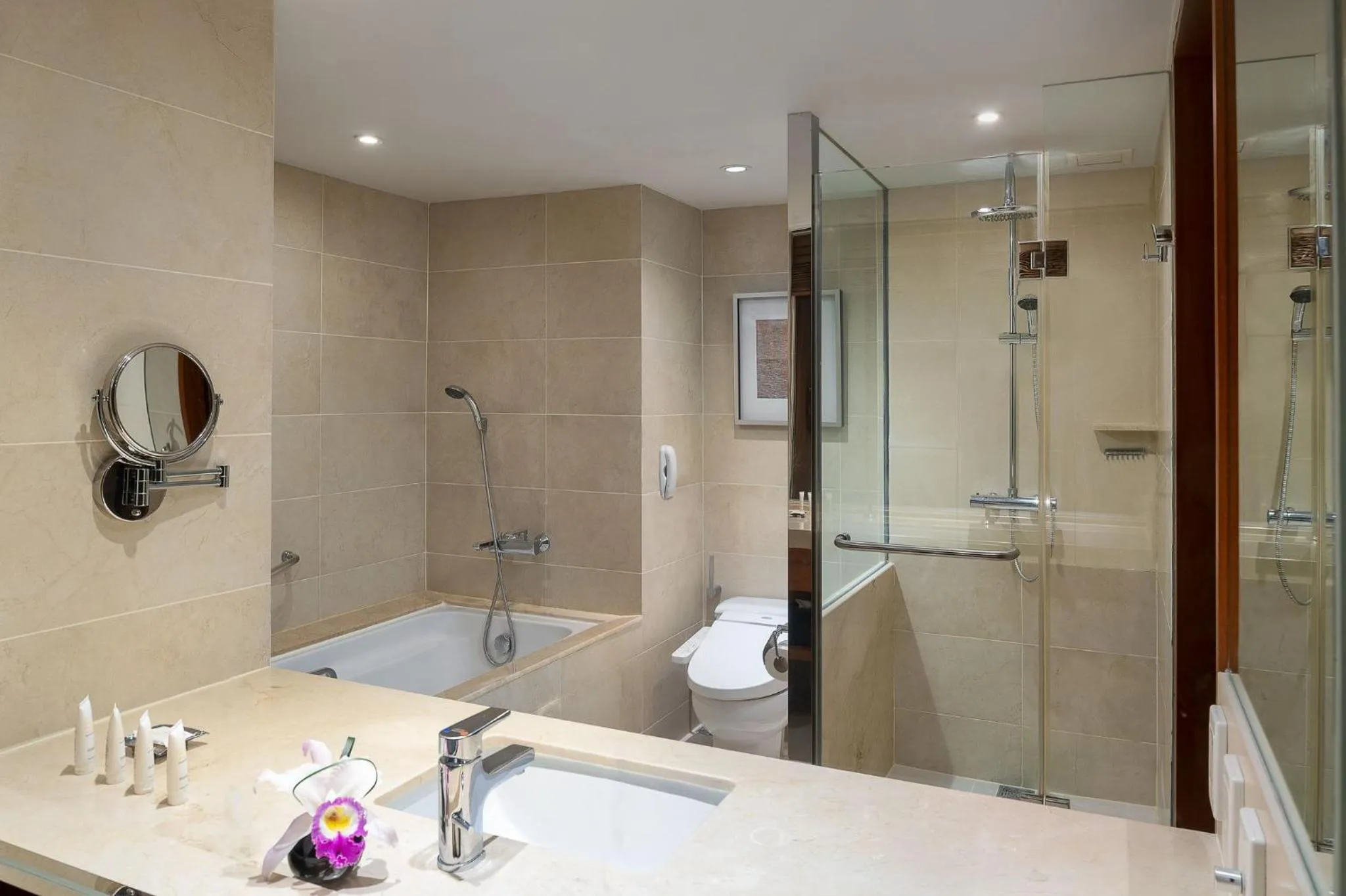 Bathroom in Crowne Plaza Bangkok Lumpini Park by IHG