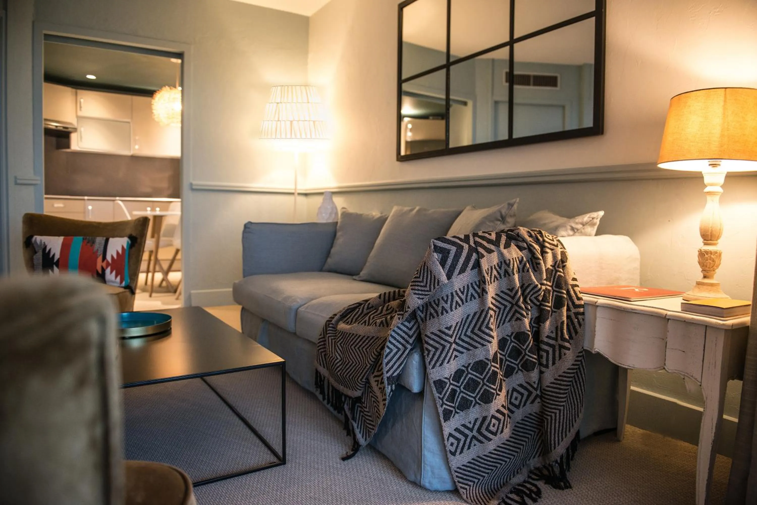 Kitchen or kitchenette in Hôtel La Réserve