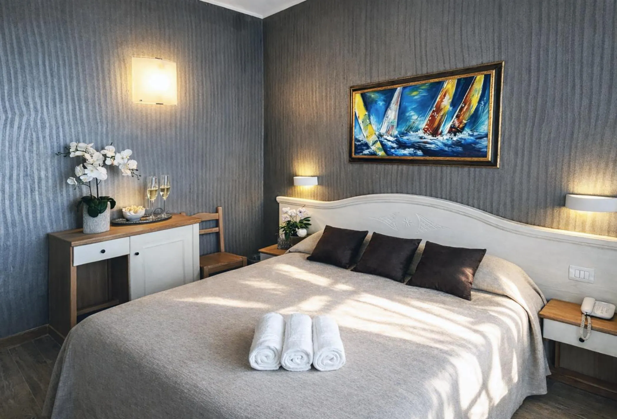 Bed in Hotel Meridiana