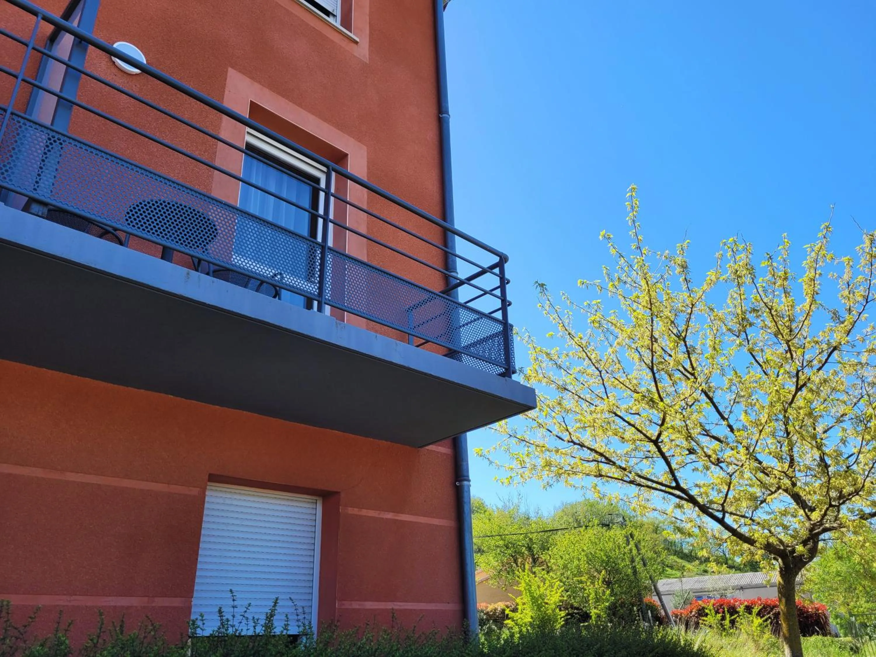 Balcony/Terrace in Hotel Restaurant Les Chataigniers