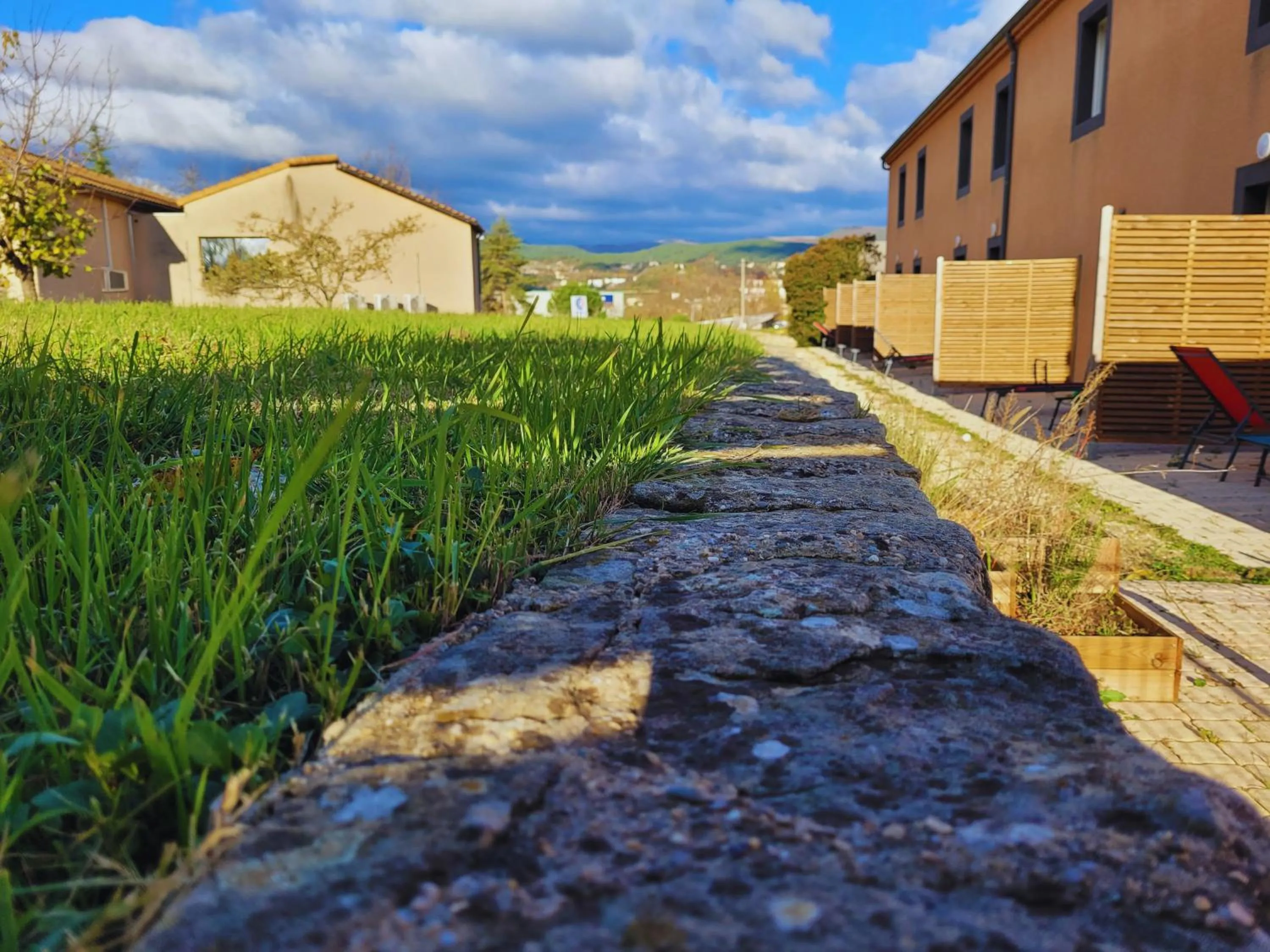 Balcony/Terrace in Hotel Restaurant Les Chataigniers