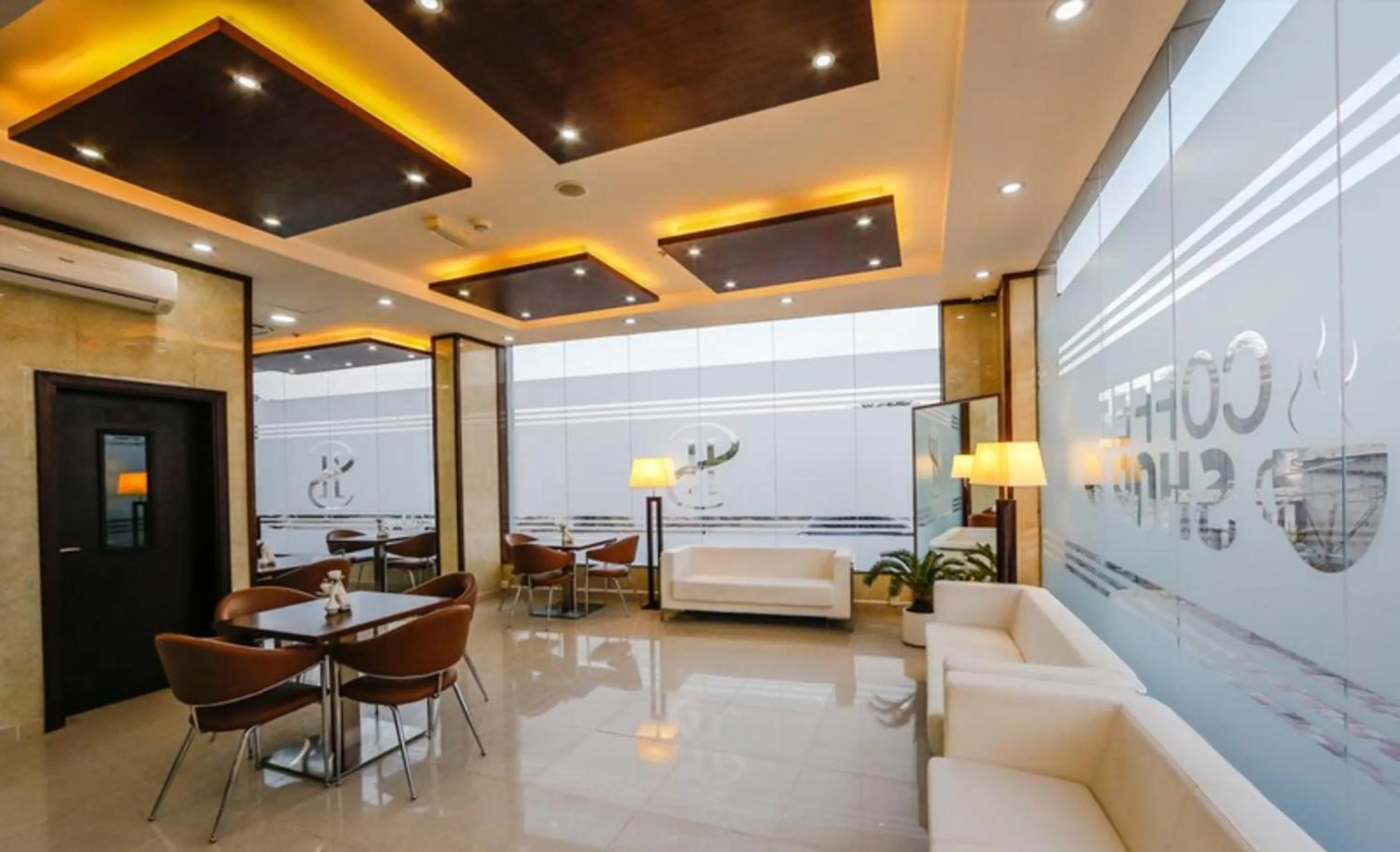 Seating area in SH Hotel