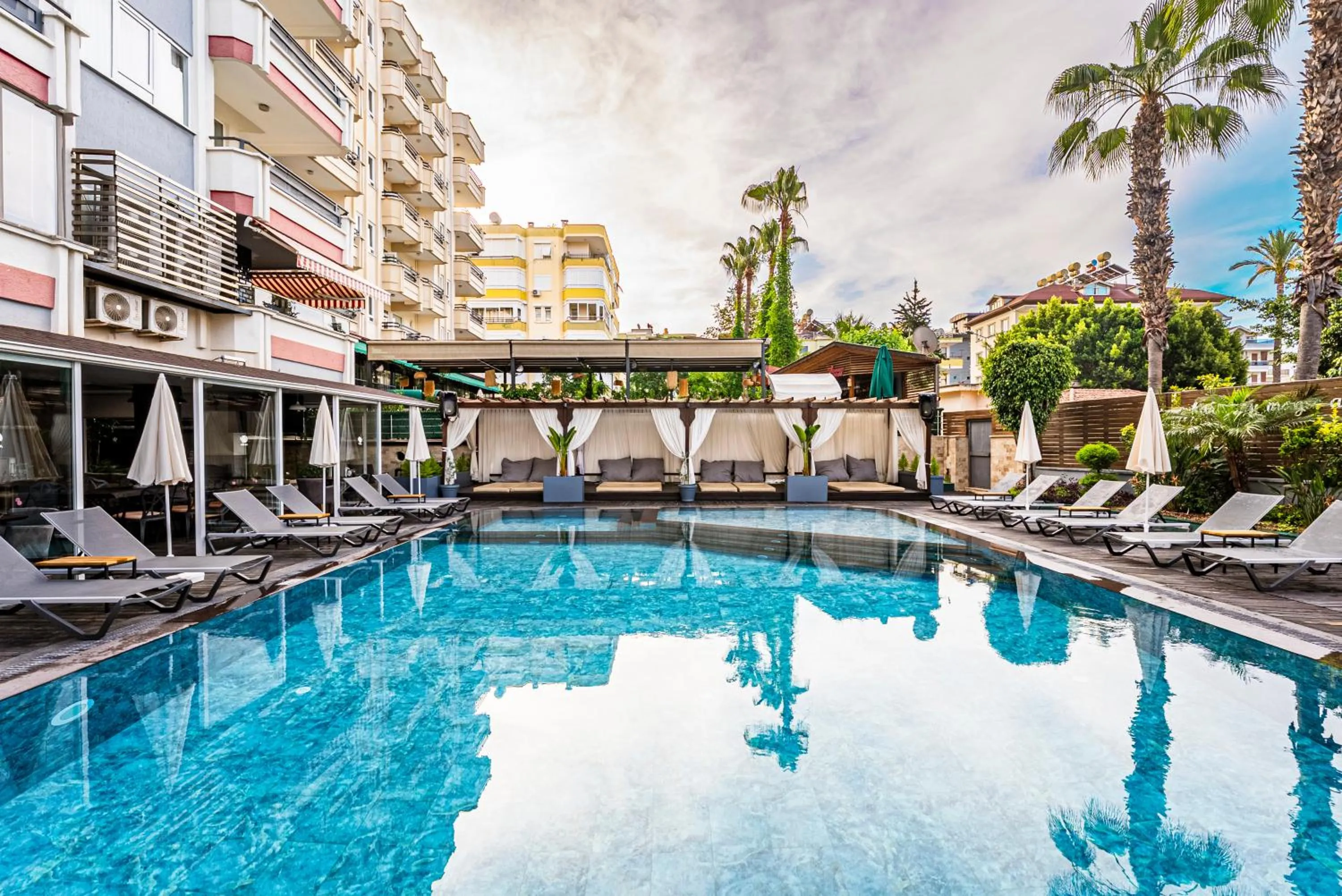Pool view in HMA Hotel & Suites