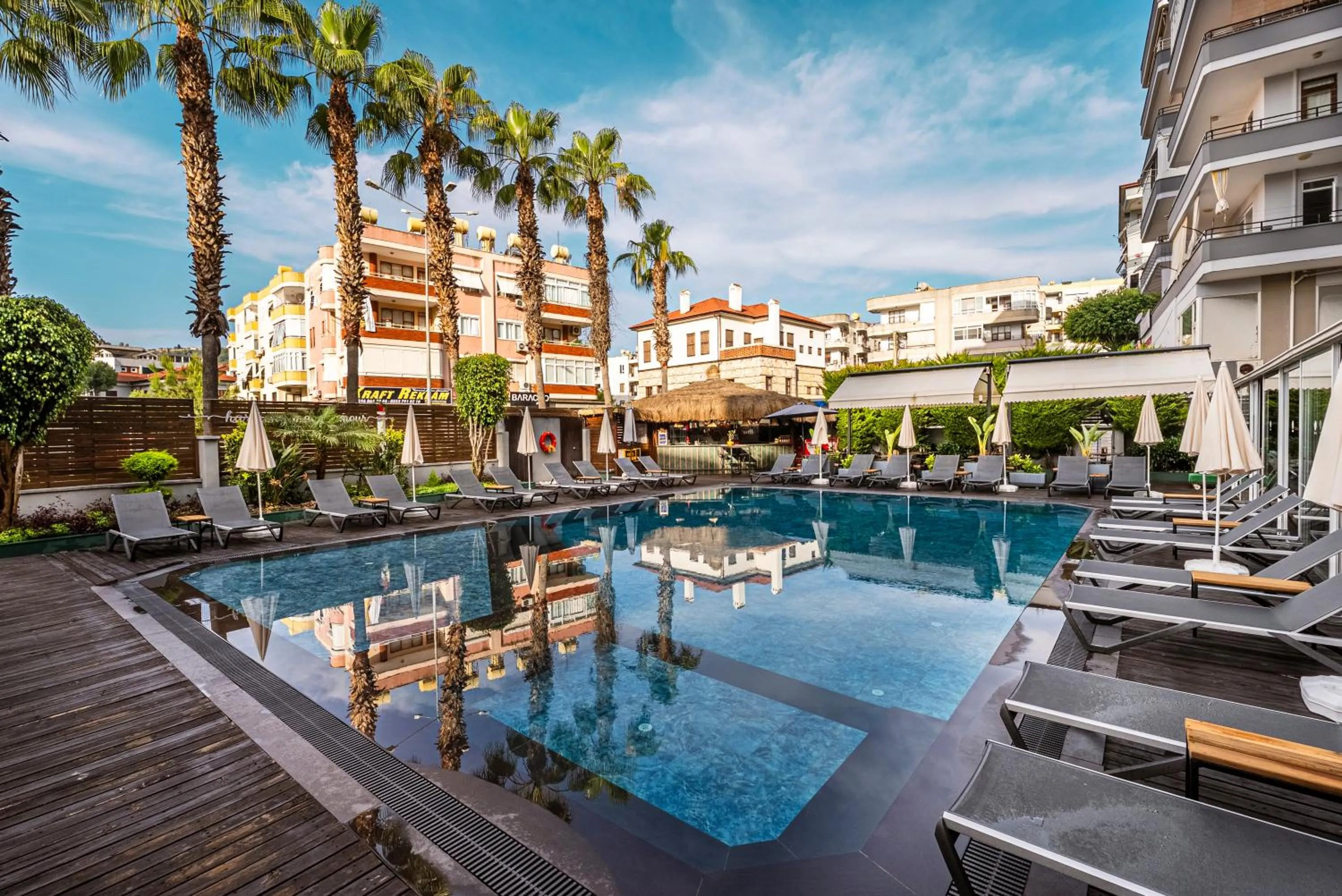 Pool view in HMA Hotel & Suites