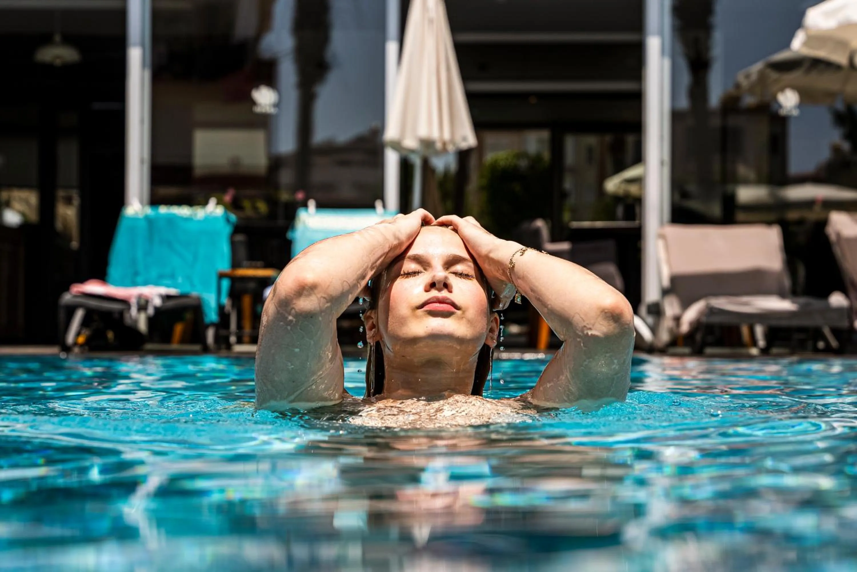 Pool view in HMA Hotel & Suites