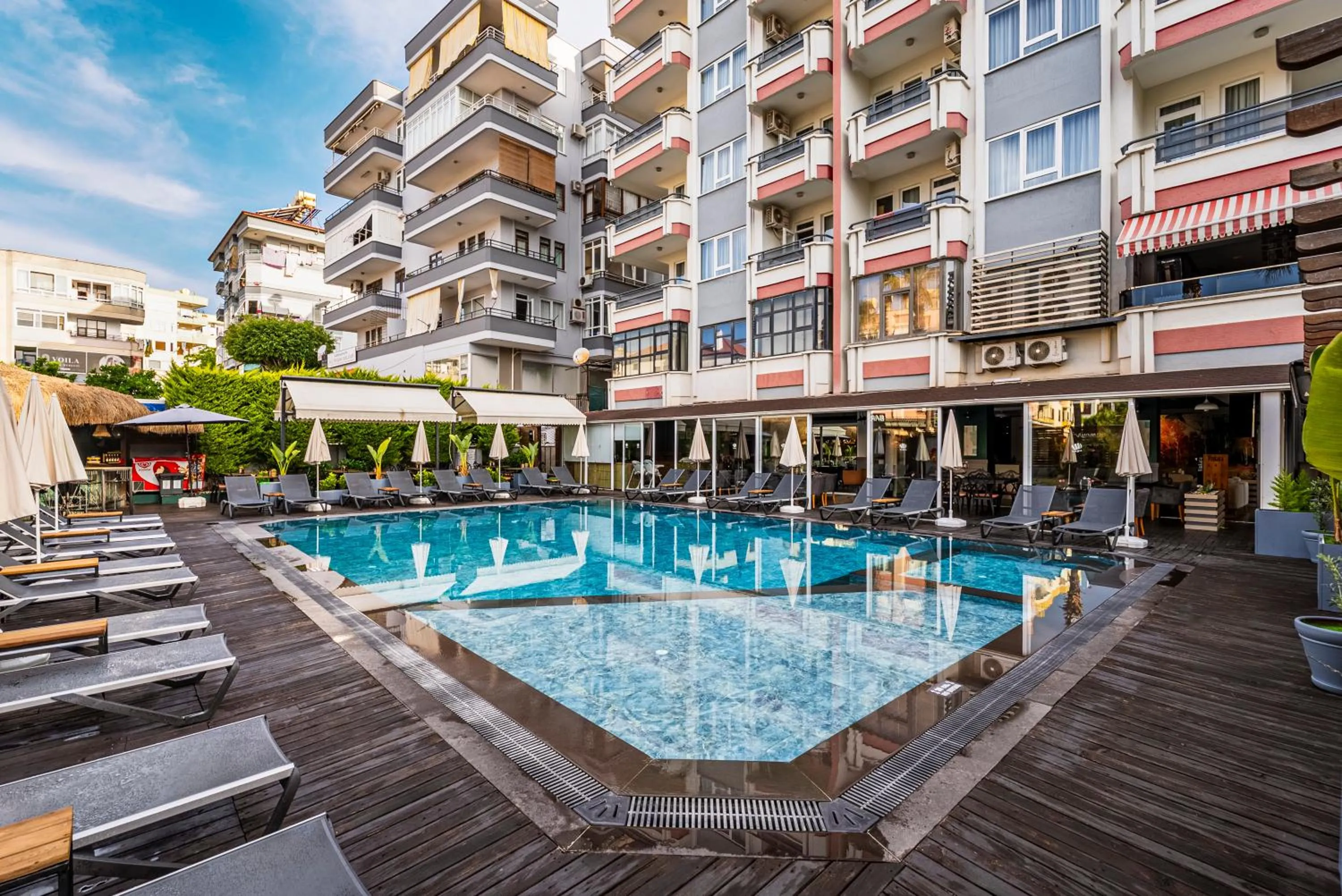 Pool view in HMA Hotel & Suites