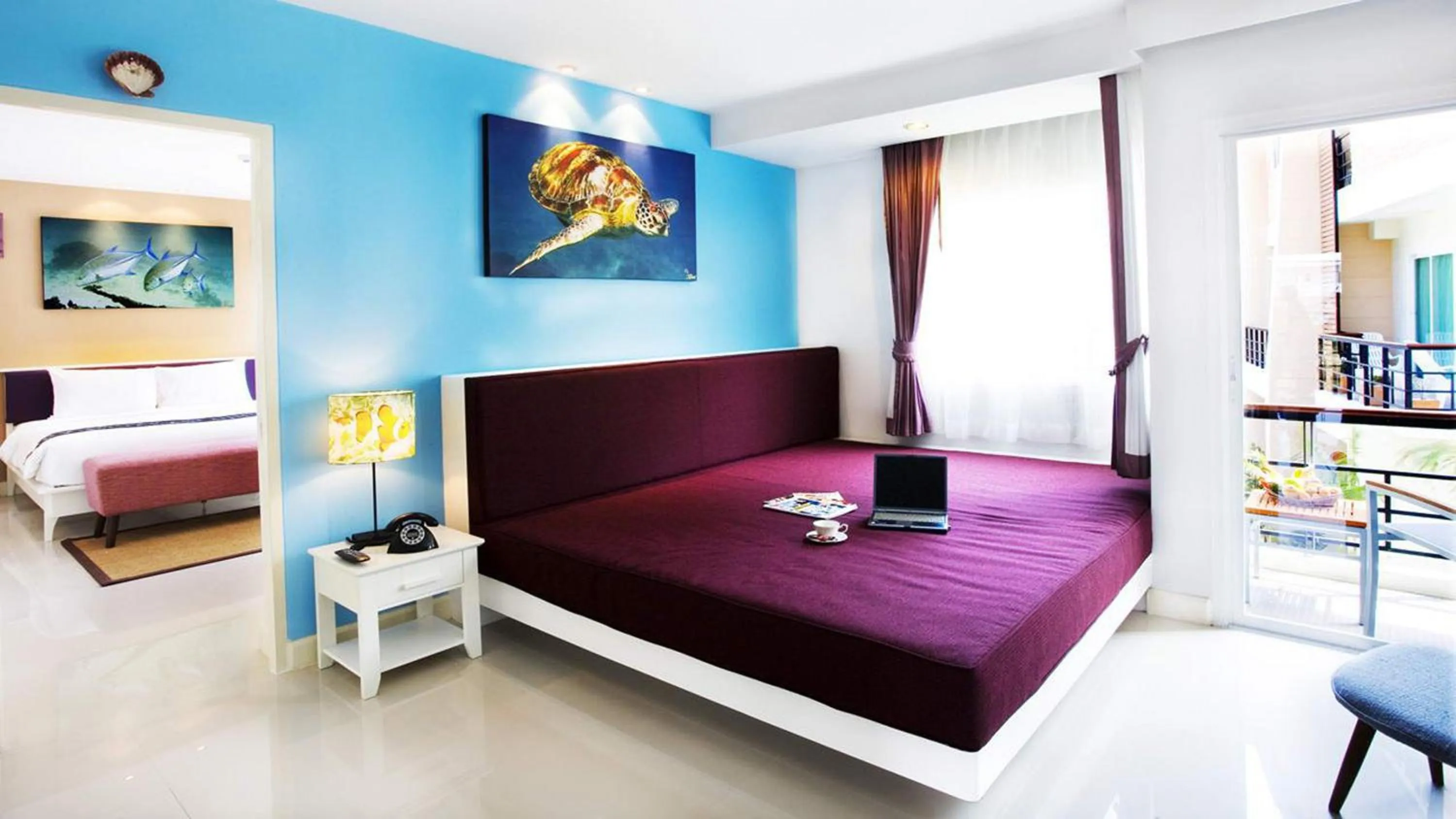 Bedroom, Bed in The Beach Boutique House