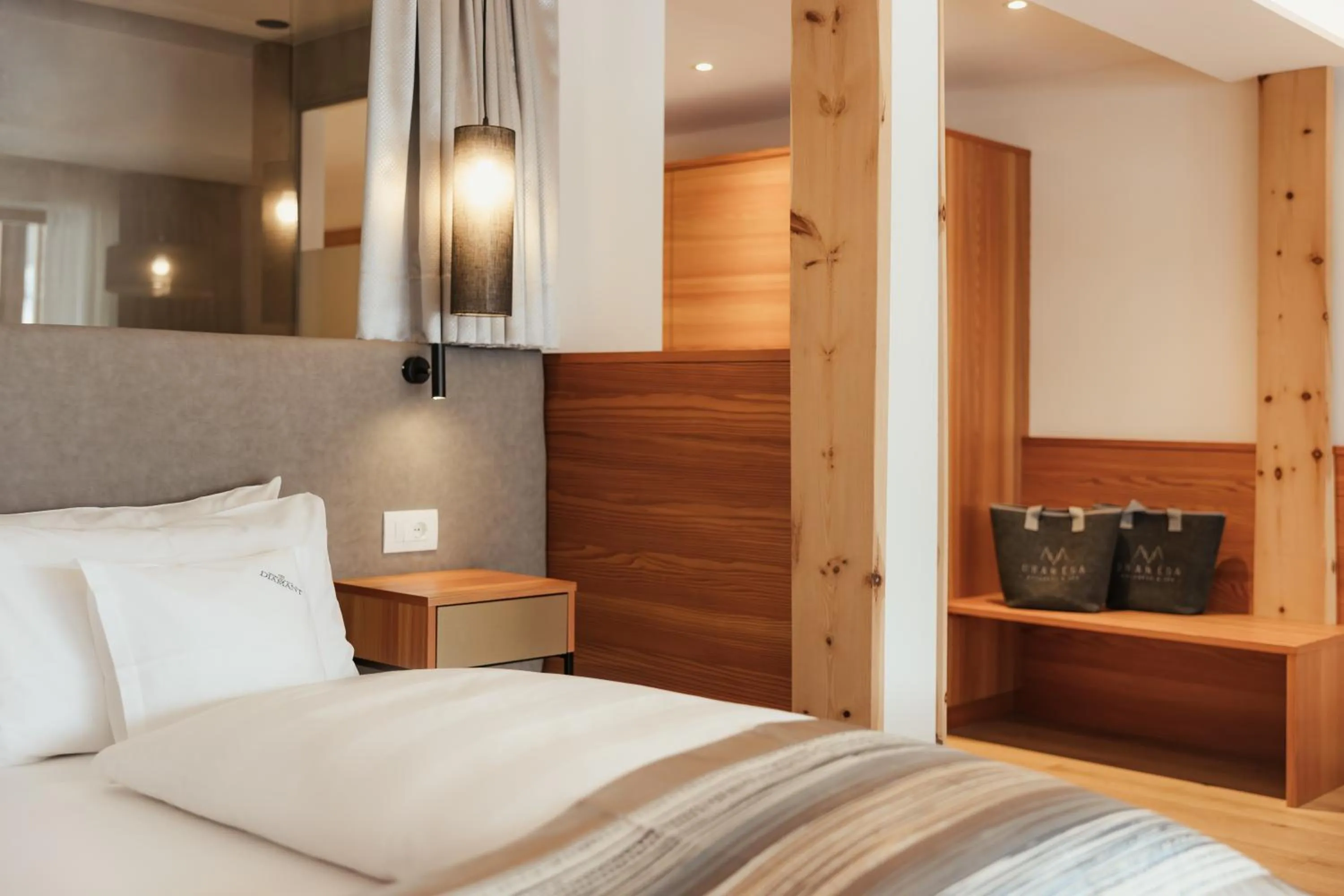 Bed in Hotel Diamant