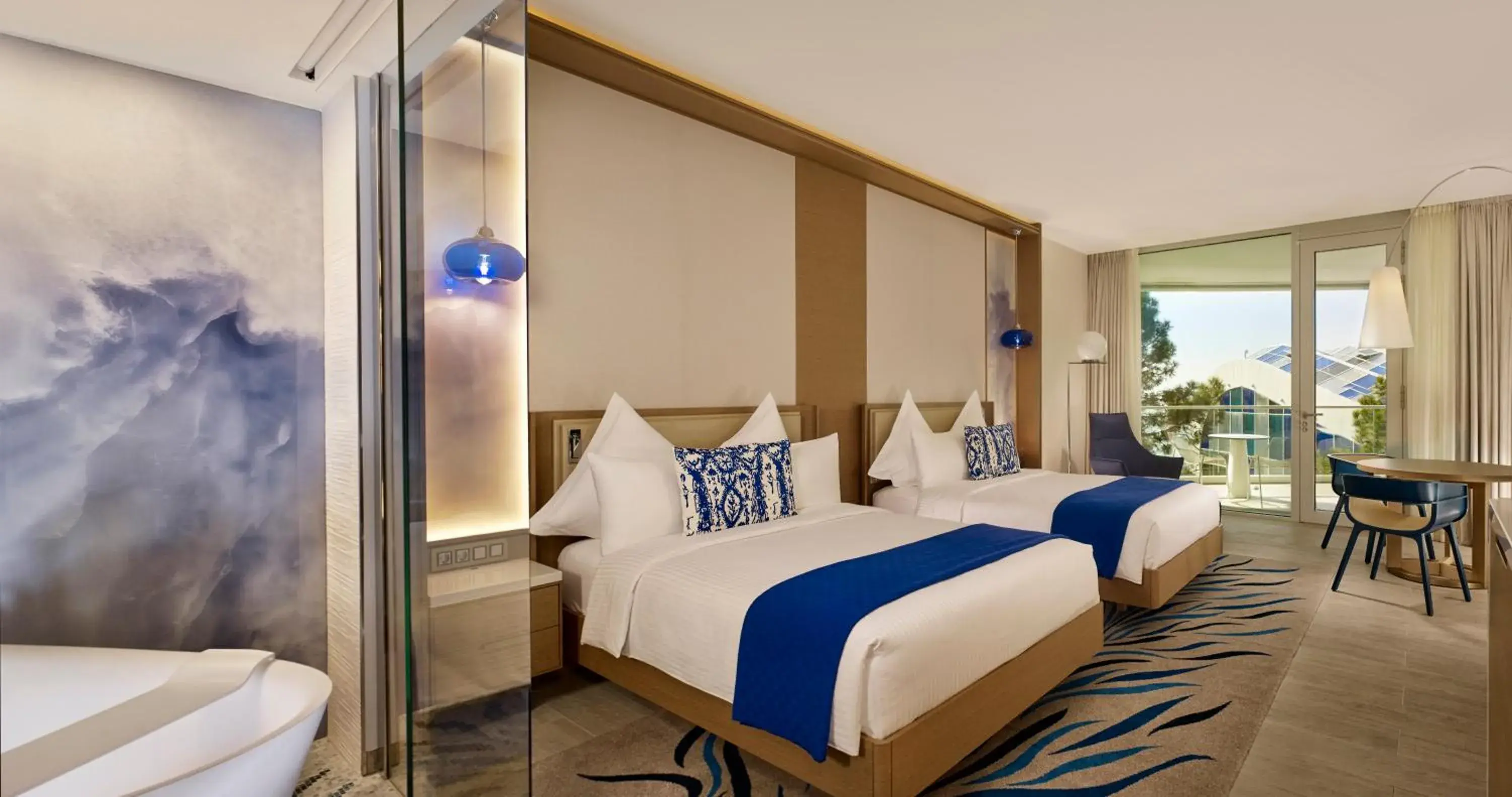 Deluxe Twin Room with Balcony and Partial Sea View in Paragraph Resort & Spa Shekvetili, Autograph Collection Deluxe Twin Room with Balcony and Partial Sea View in Paragraph Resort & Spa Shekvetili, Autograph Collection