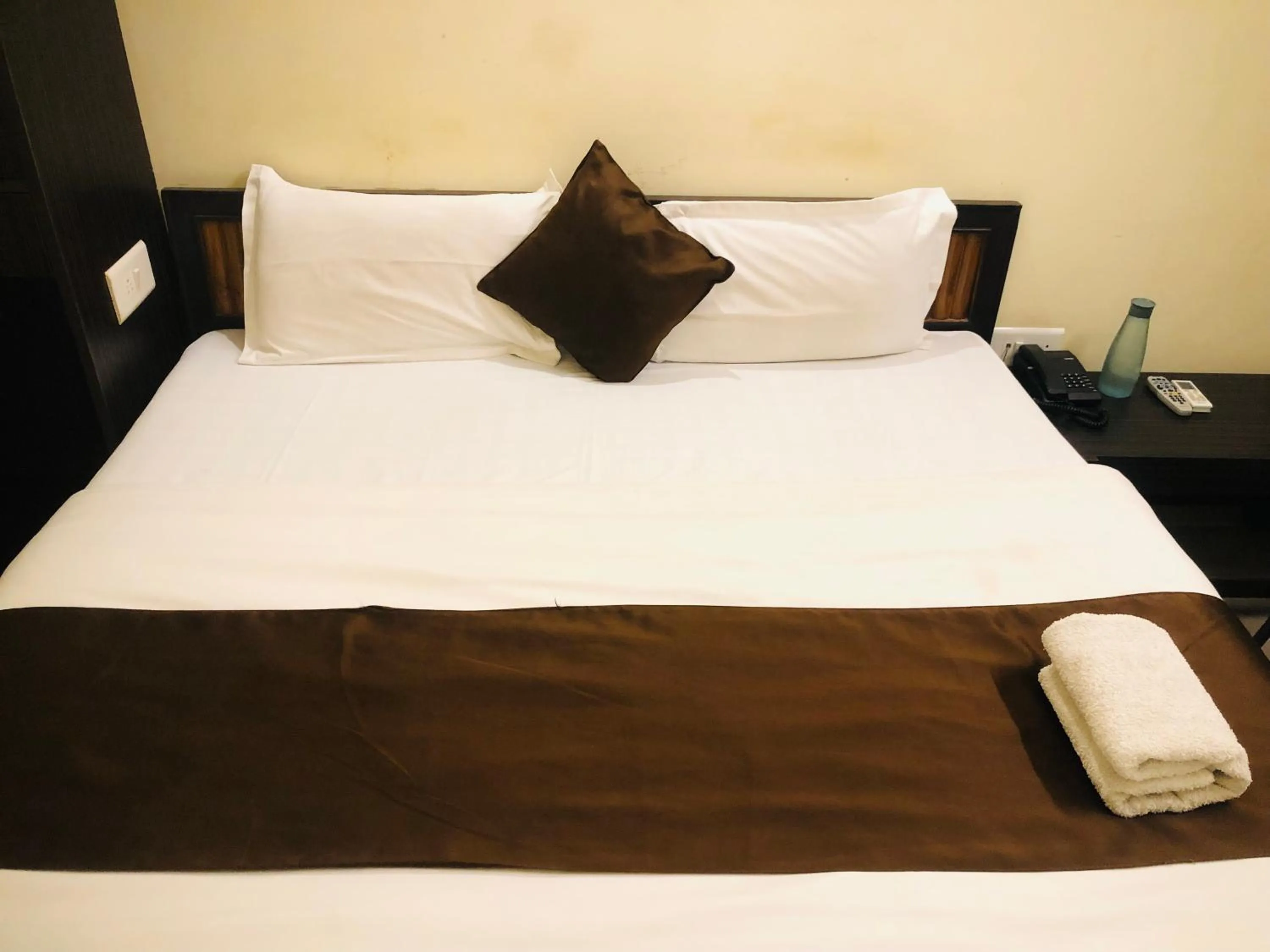 Bed in Hotel Ranthambore Haveli