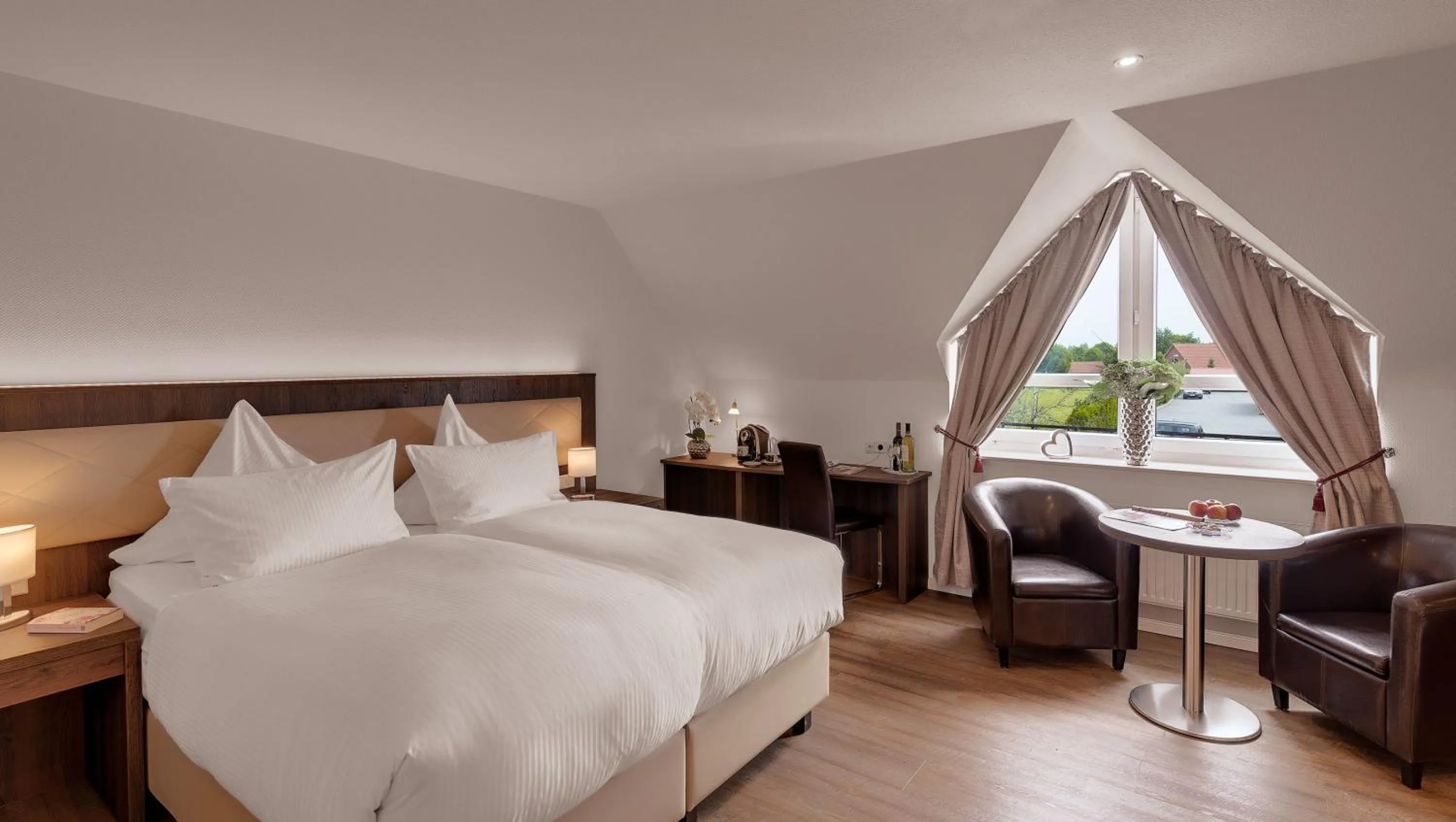 Coffee/tea facilities, Bed in Der Romantik-Hof Greetsiel