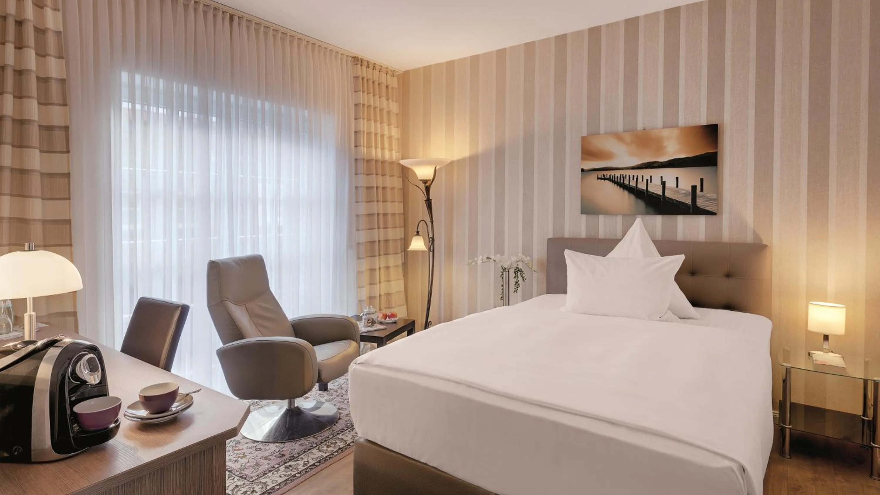 Bed in Der Romantik-Hof Greetsiel