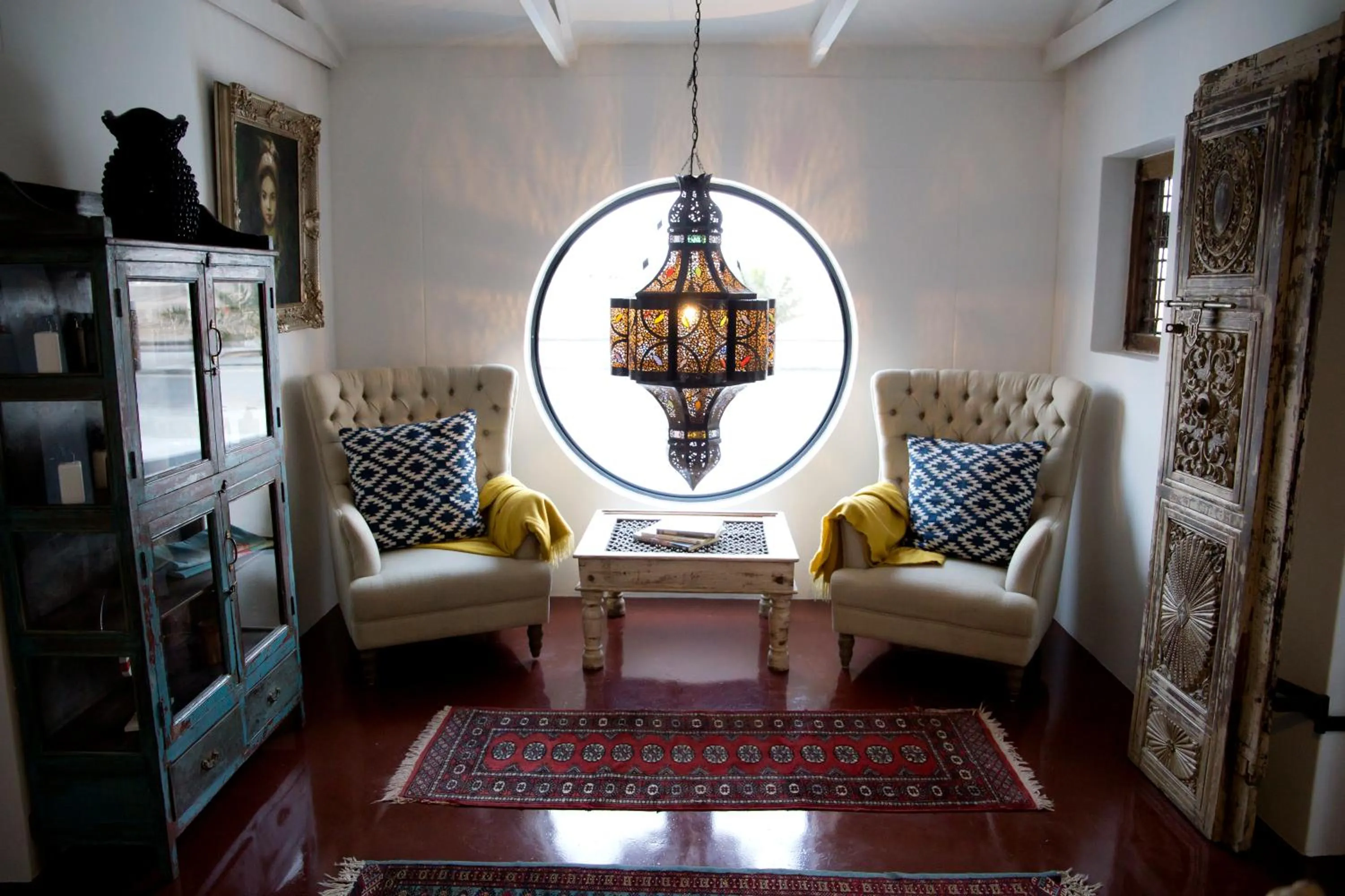 Text overlay in The Rez Guesthouse