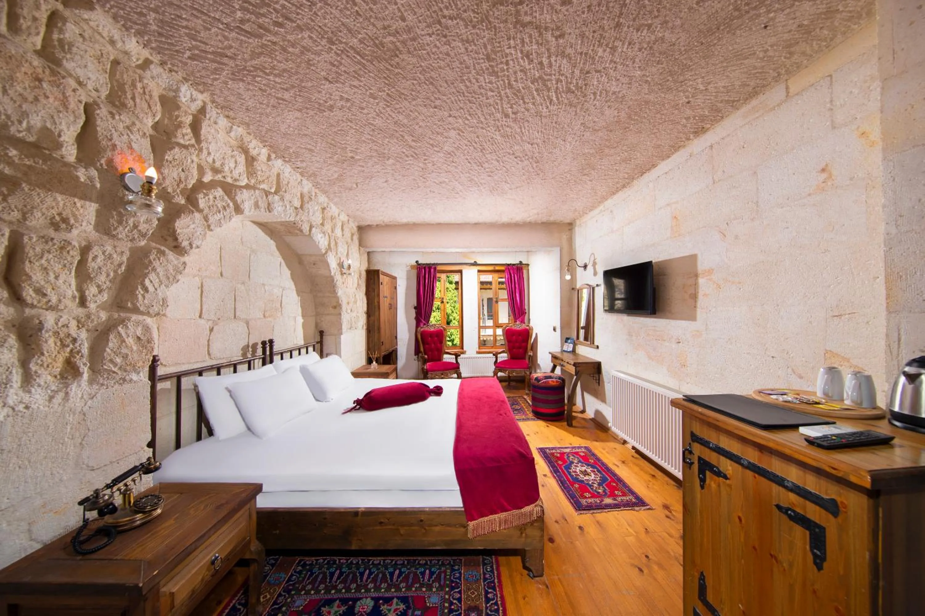 Photo of the whole room, Bed in Aja Cappadocia Cave Hotel