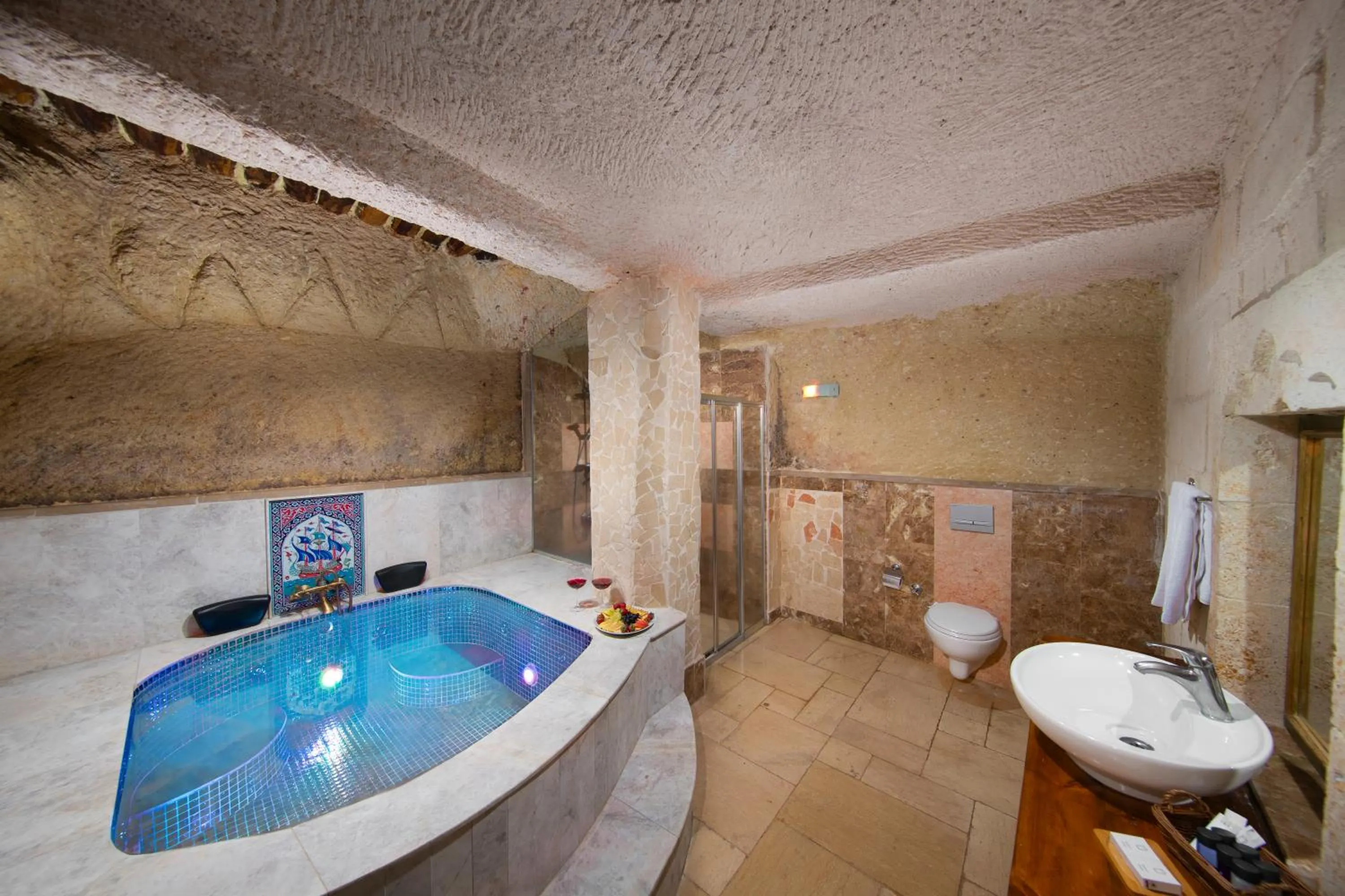 Shower in Aja Cappadocia Cave Hotel