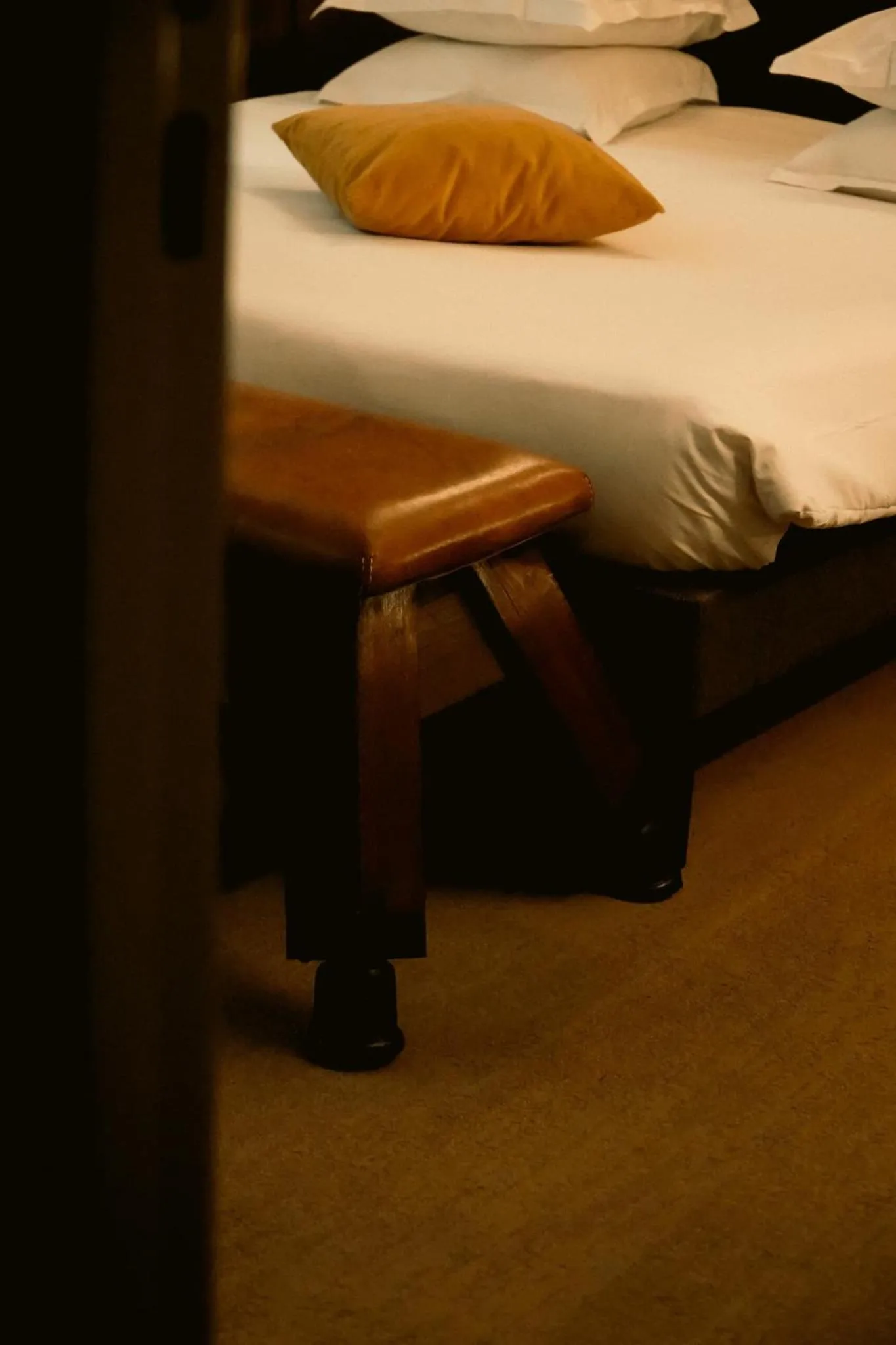 Bed in Hôtel La Nouvelle République & Hammam