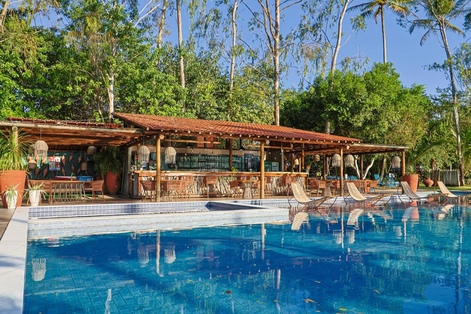 Pool view in Eco Luar Boutique Hotel