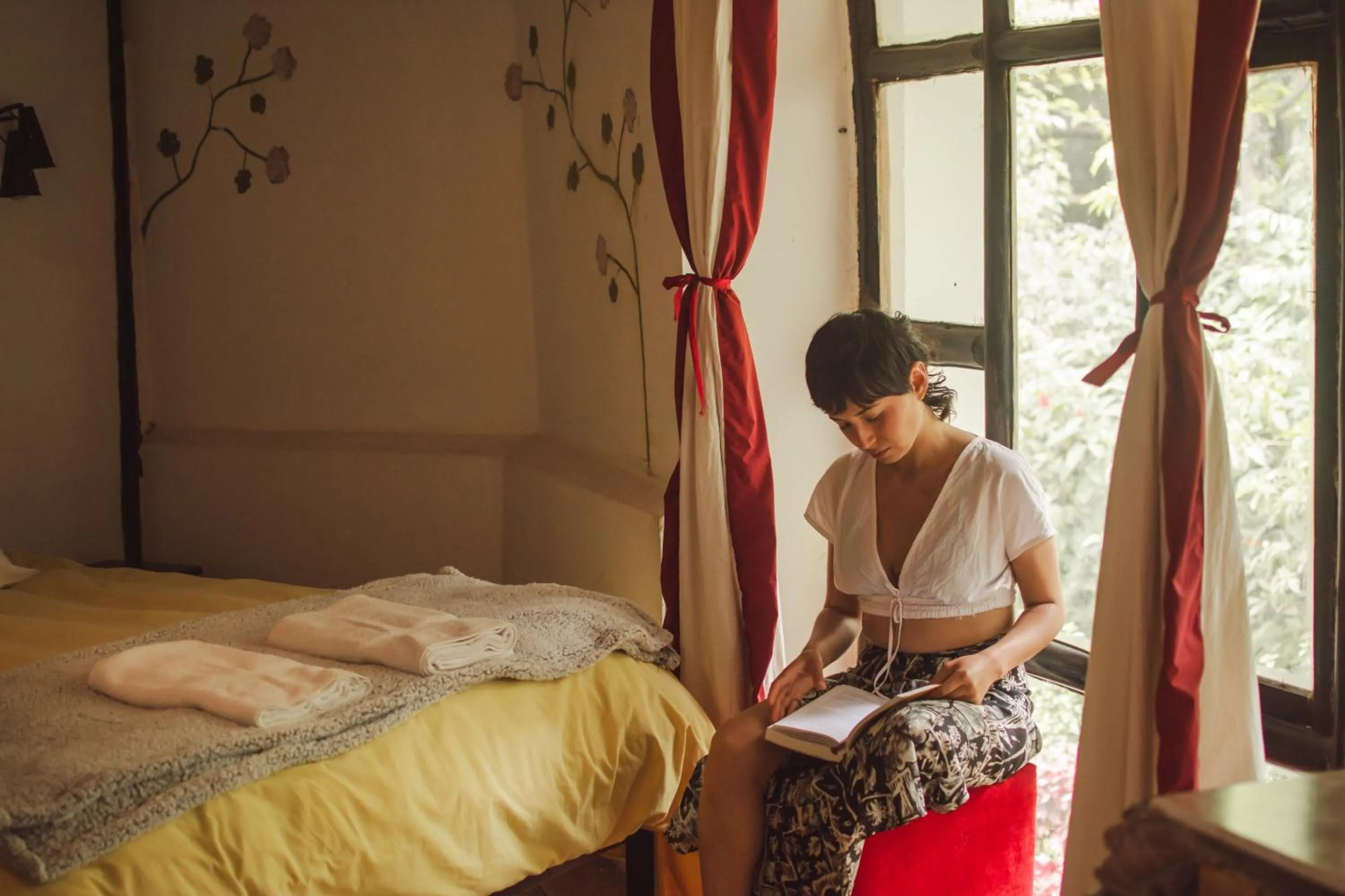 Bed in Casa de campo Yoga Retreat