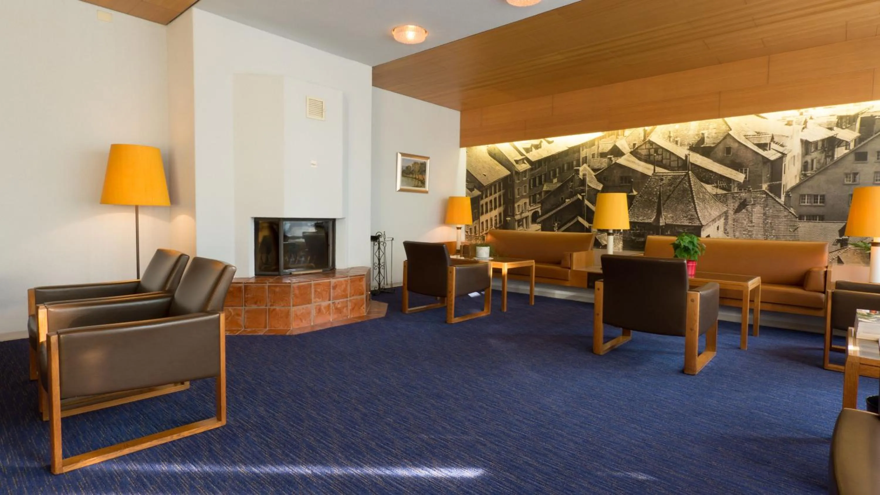 Lobby or reception in Hotel Terminus Brugg