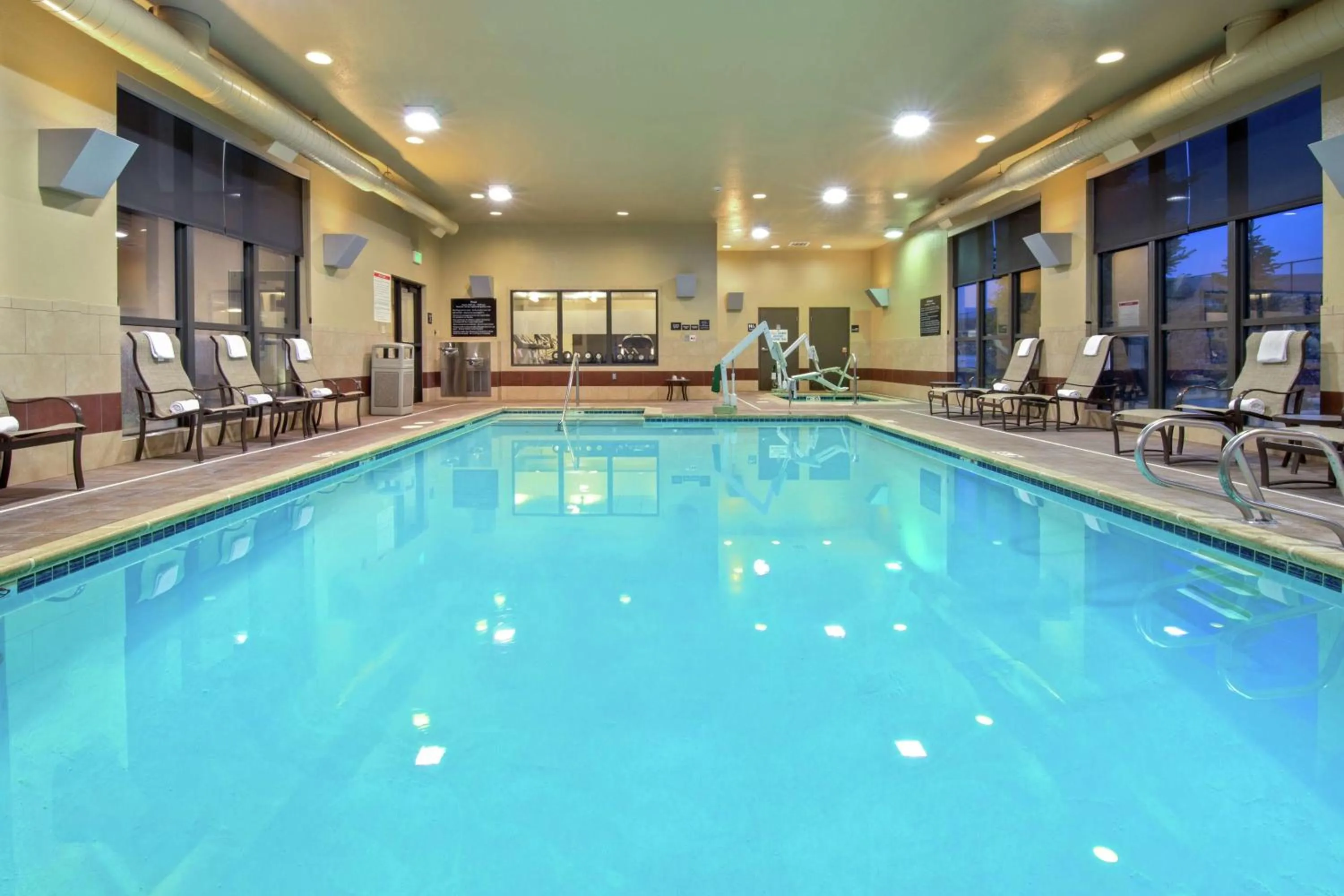 Pool view in Hampton Inn & Suites Spokane Valley