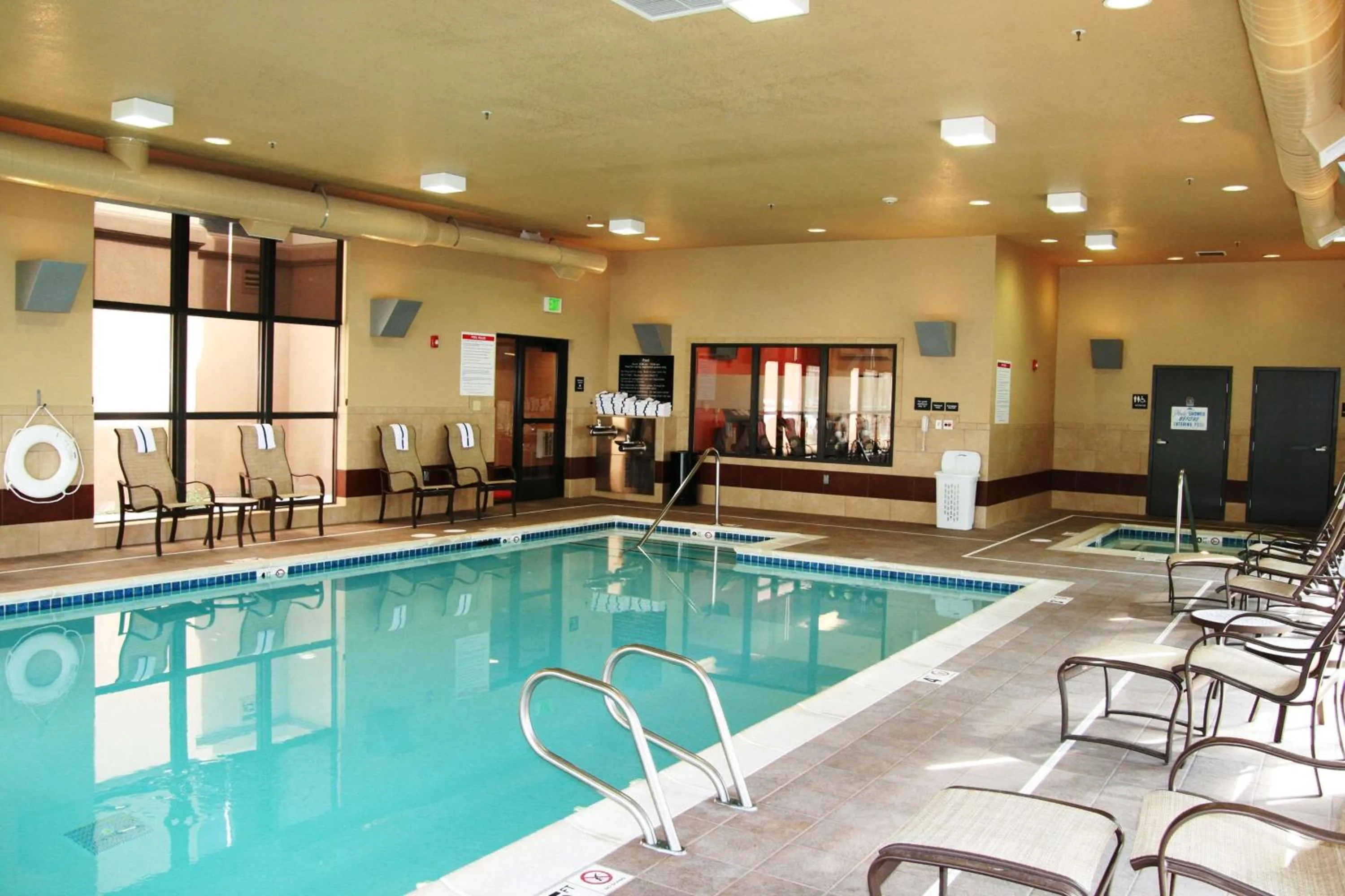 Pool view in Hampton Inn & Suites Spokane Valley