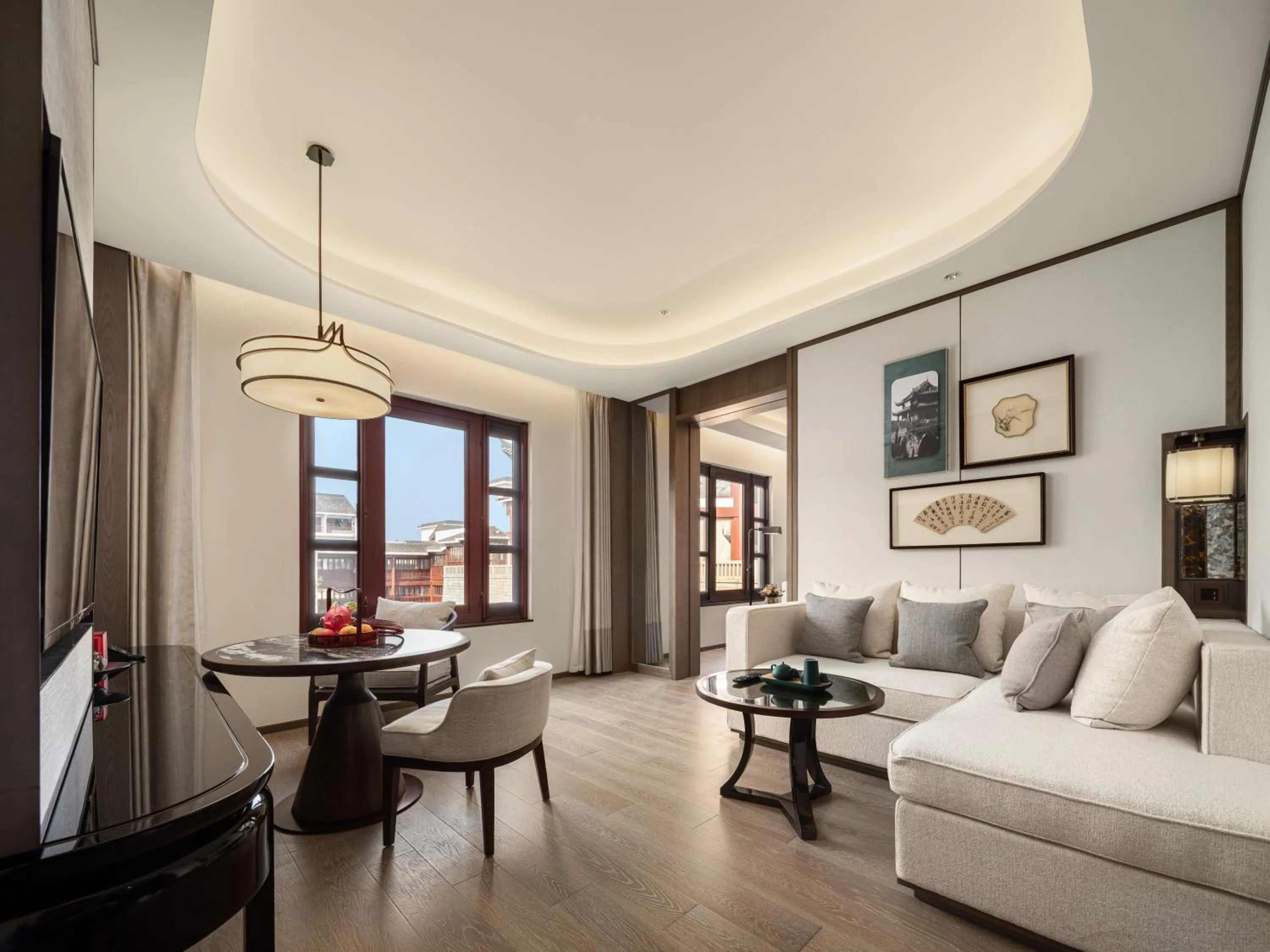 Living room in Pan Pacific Suzhou -Including unlimited access to the 4A-level Panmen Scenic Area