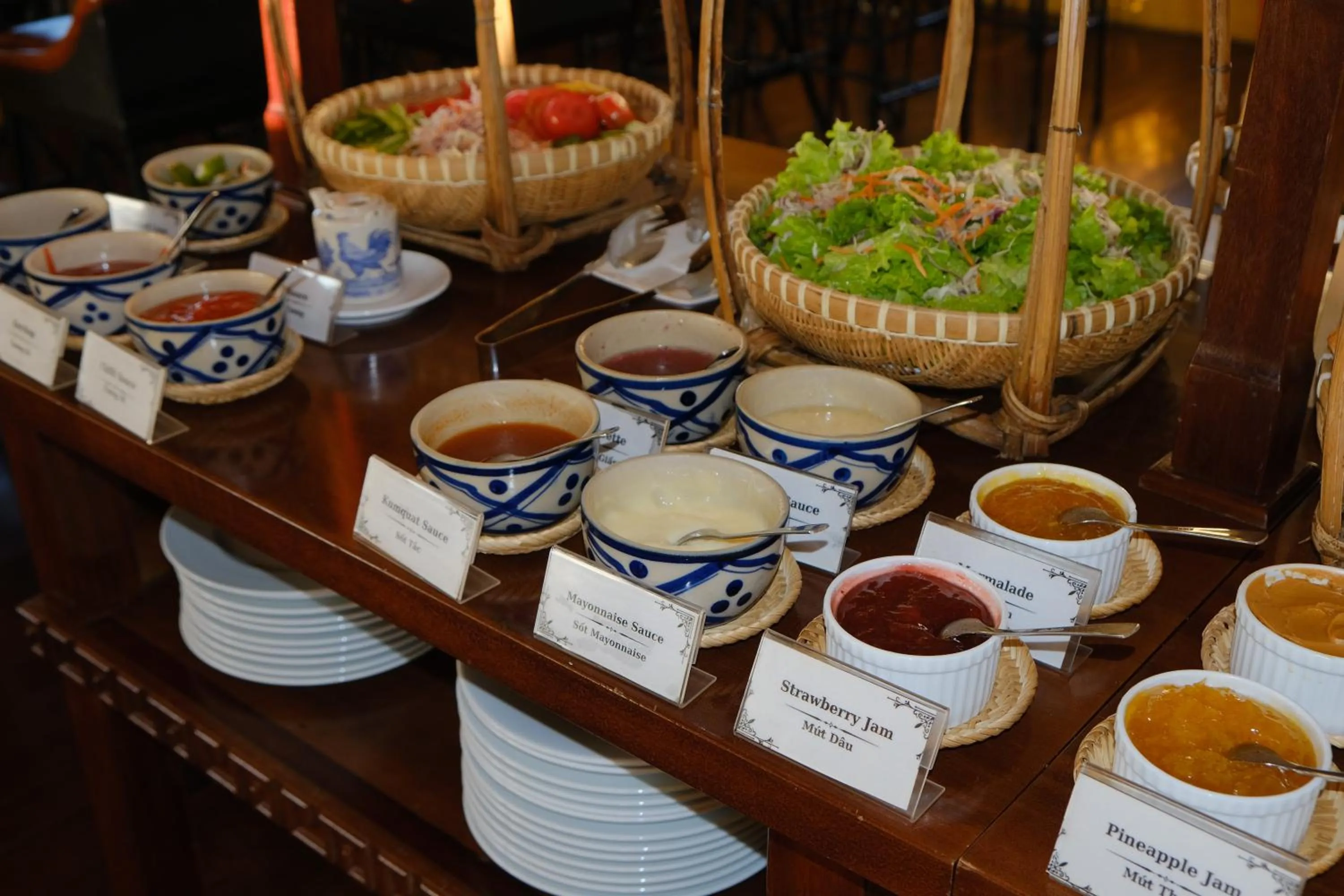 Buffet breakfast in Duc Vuong Saigon Hotel - Bui Vien