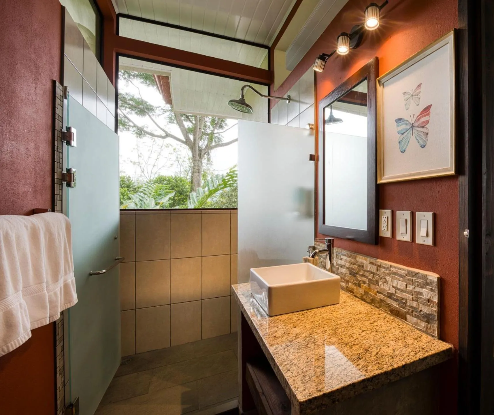 Shower in Nature's Edge Boutique Hotel