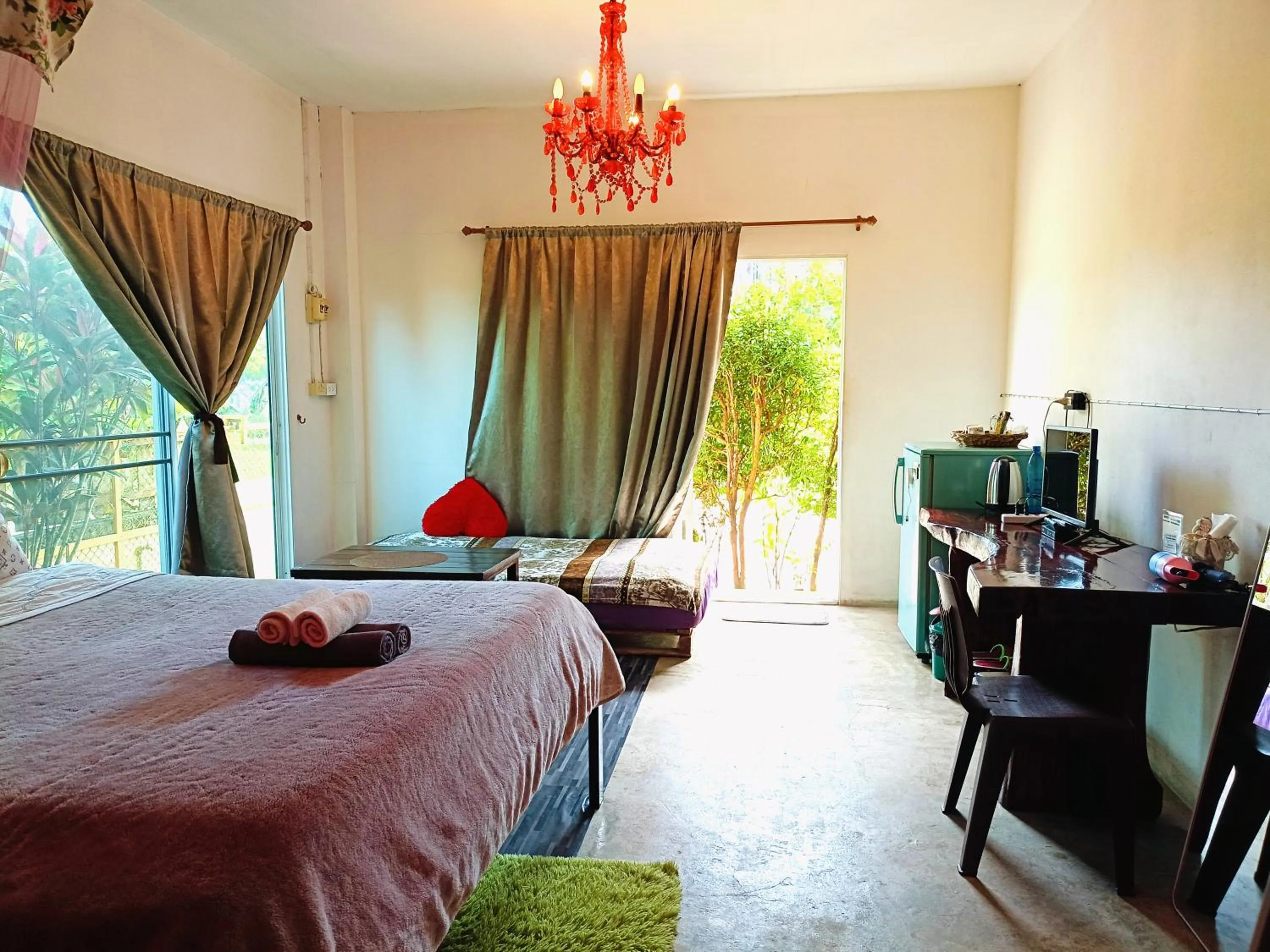 Bed in Six Nature Resort