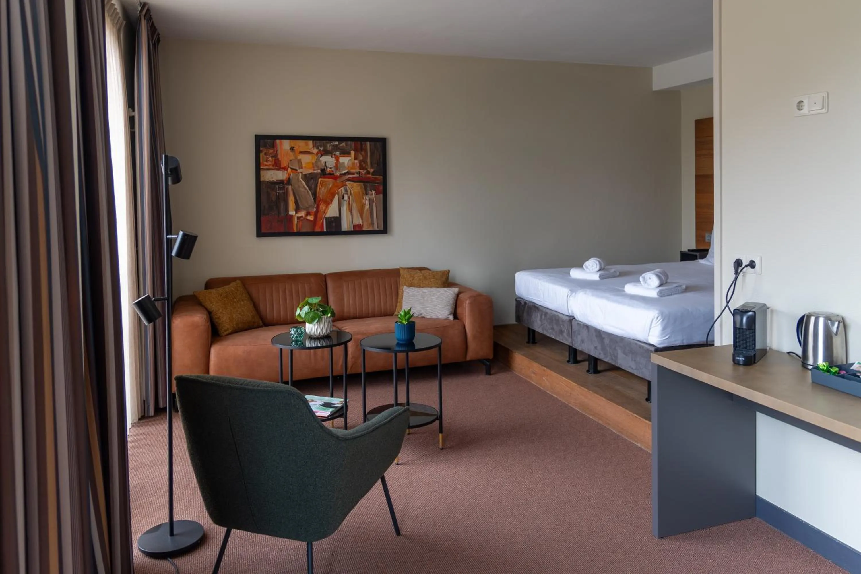 Bed in Stadshotel Doesburg