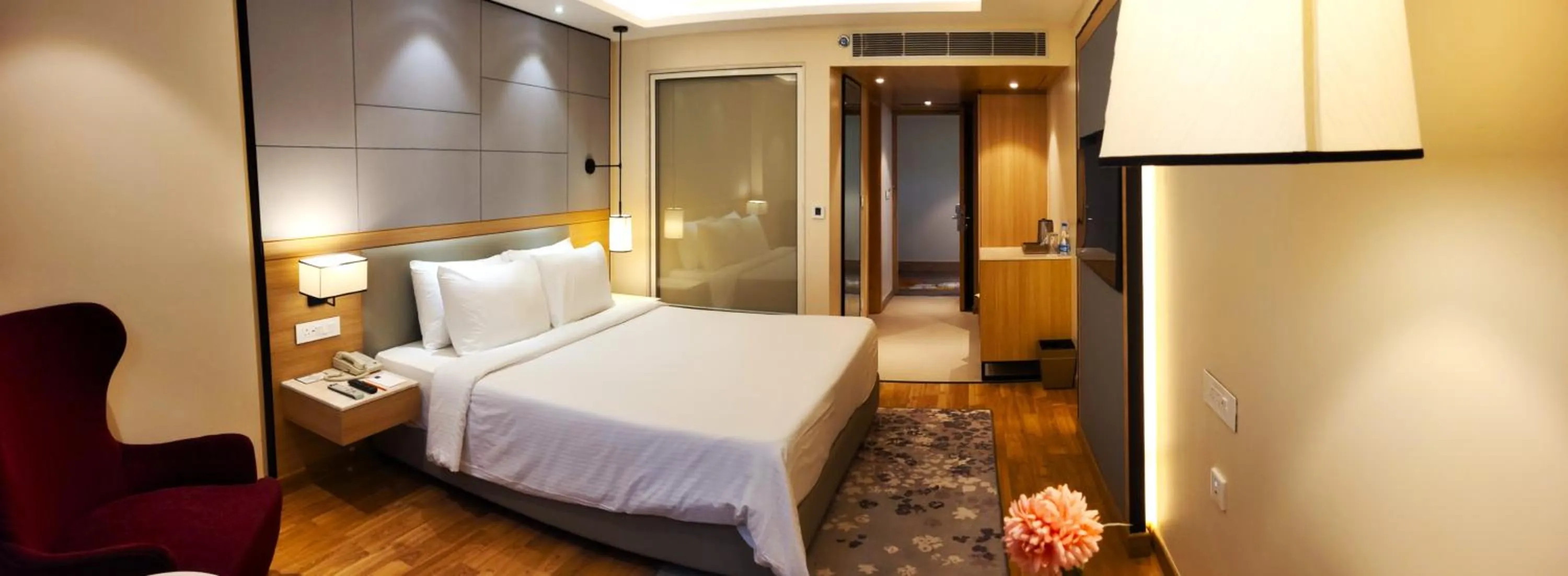 Living room, Bed in Golden Sarovar Portico