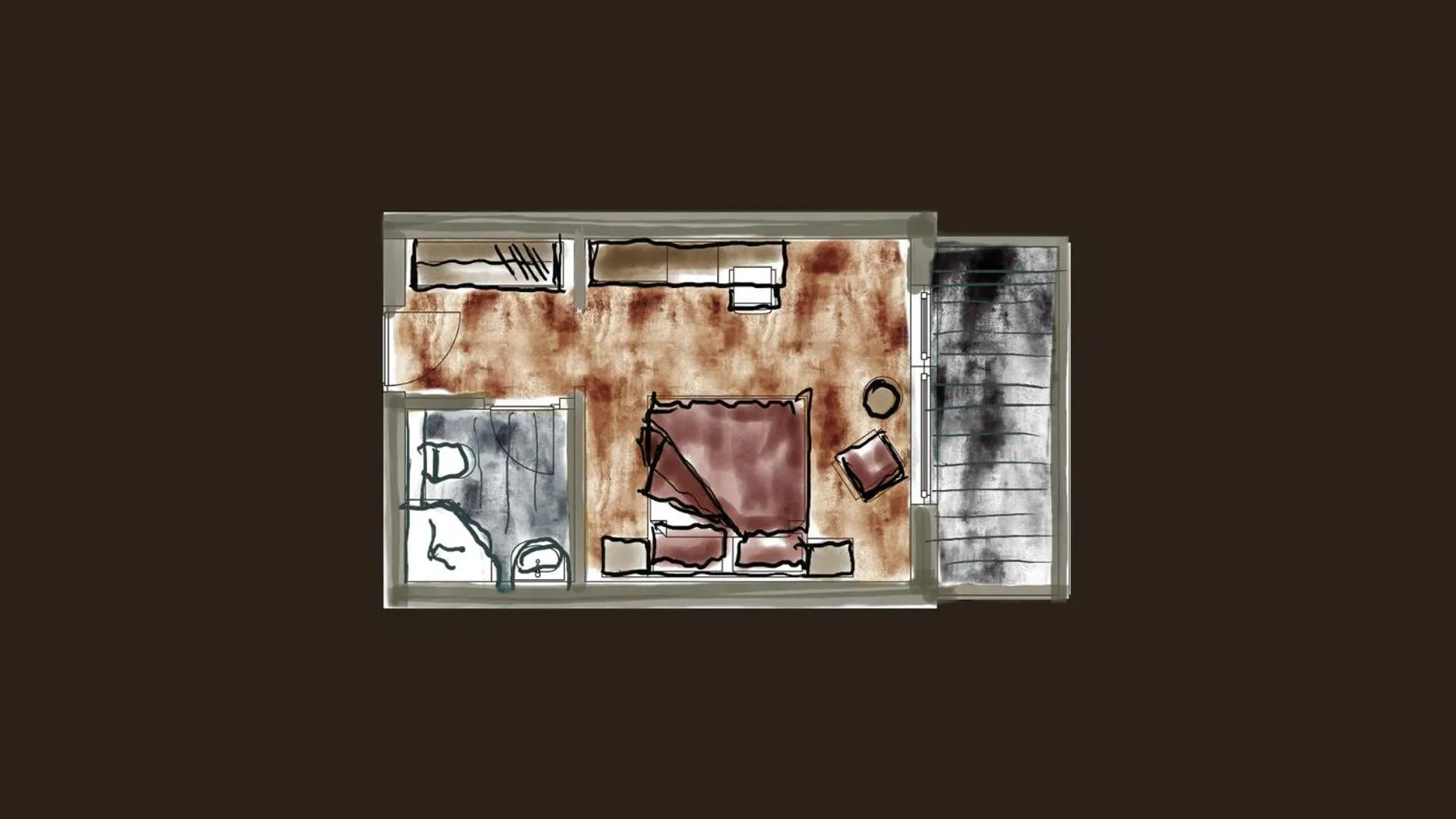Floor plan in Hotel Königsblick by keyone