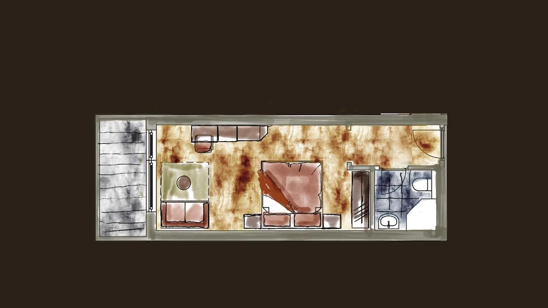 Floor plan in Hotel Königsblick by keyone