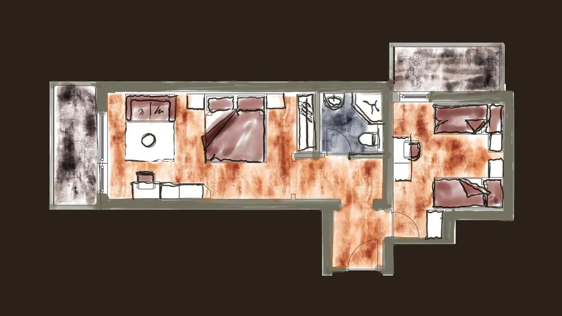 Floor plan in Hotel Königsblick by keyone