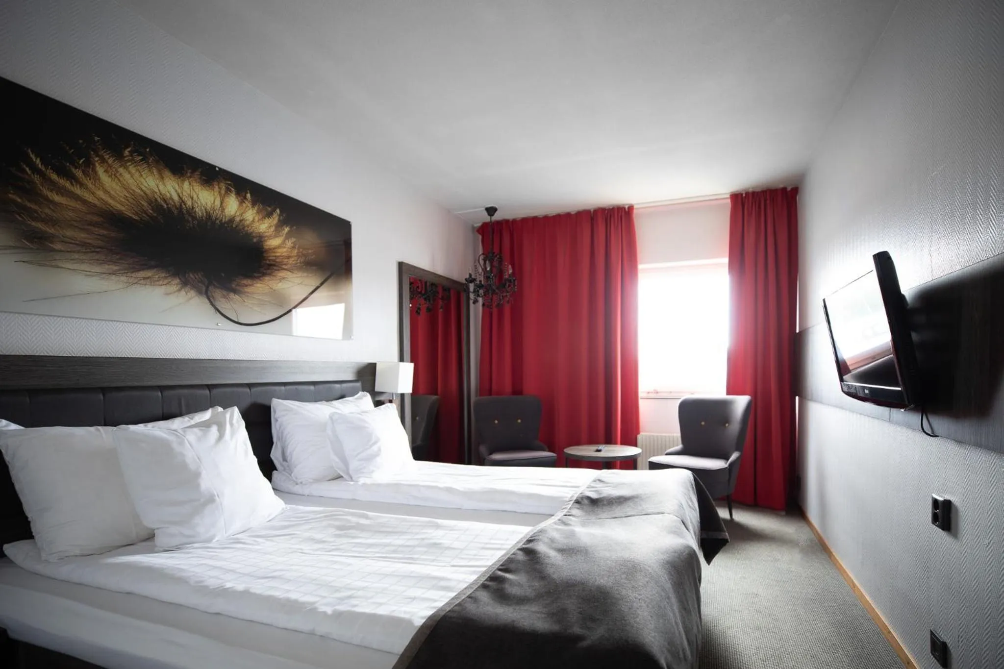 Bed in Hotell Lappland