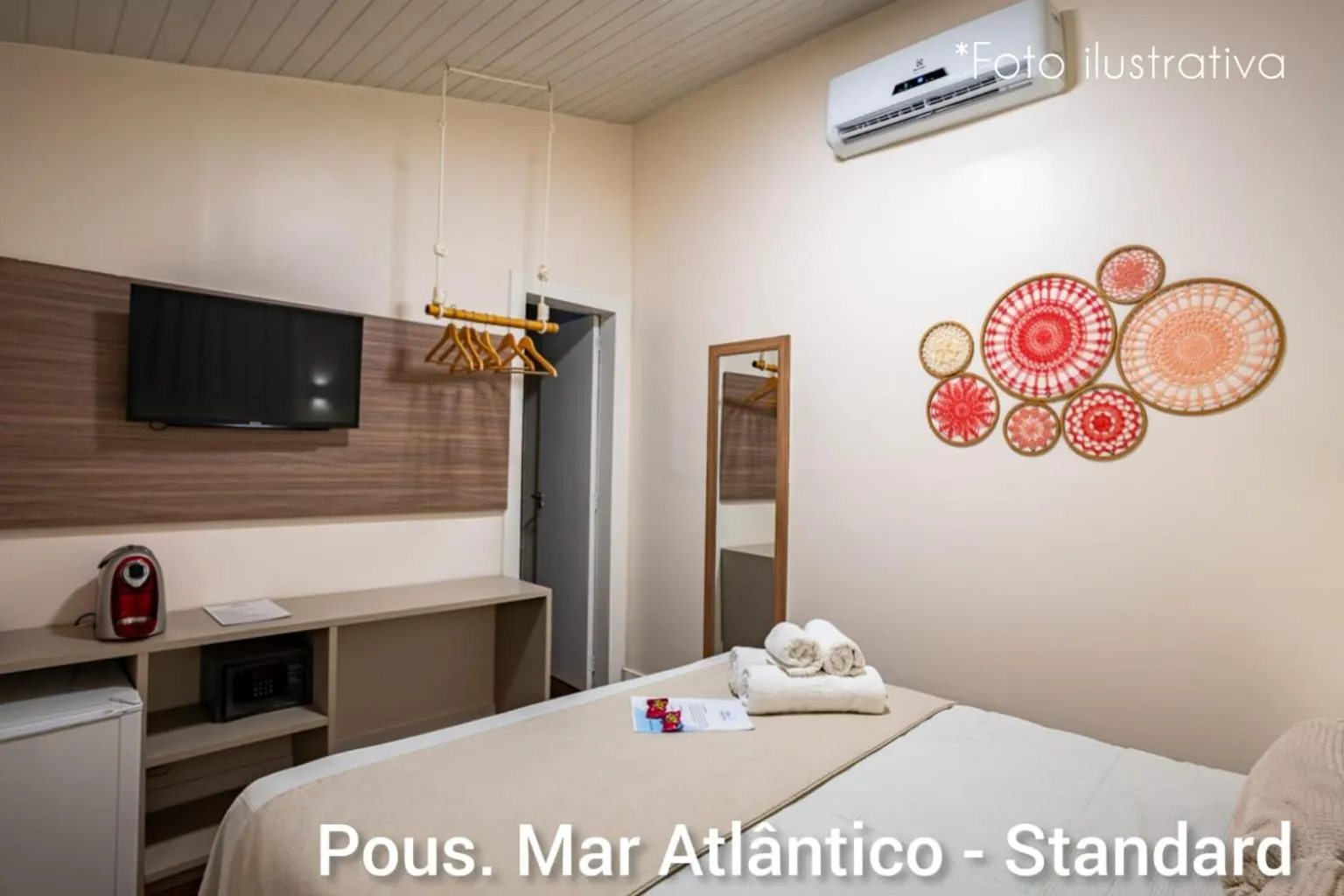 Bed in Pousada Mar Atlântico