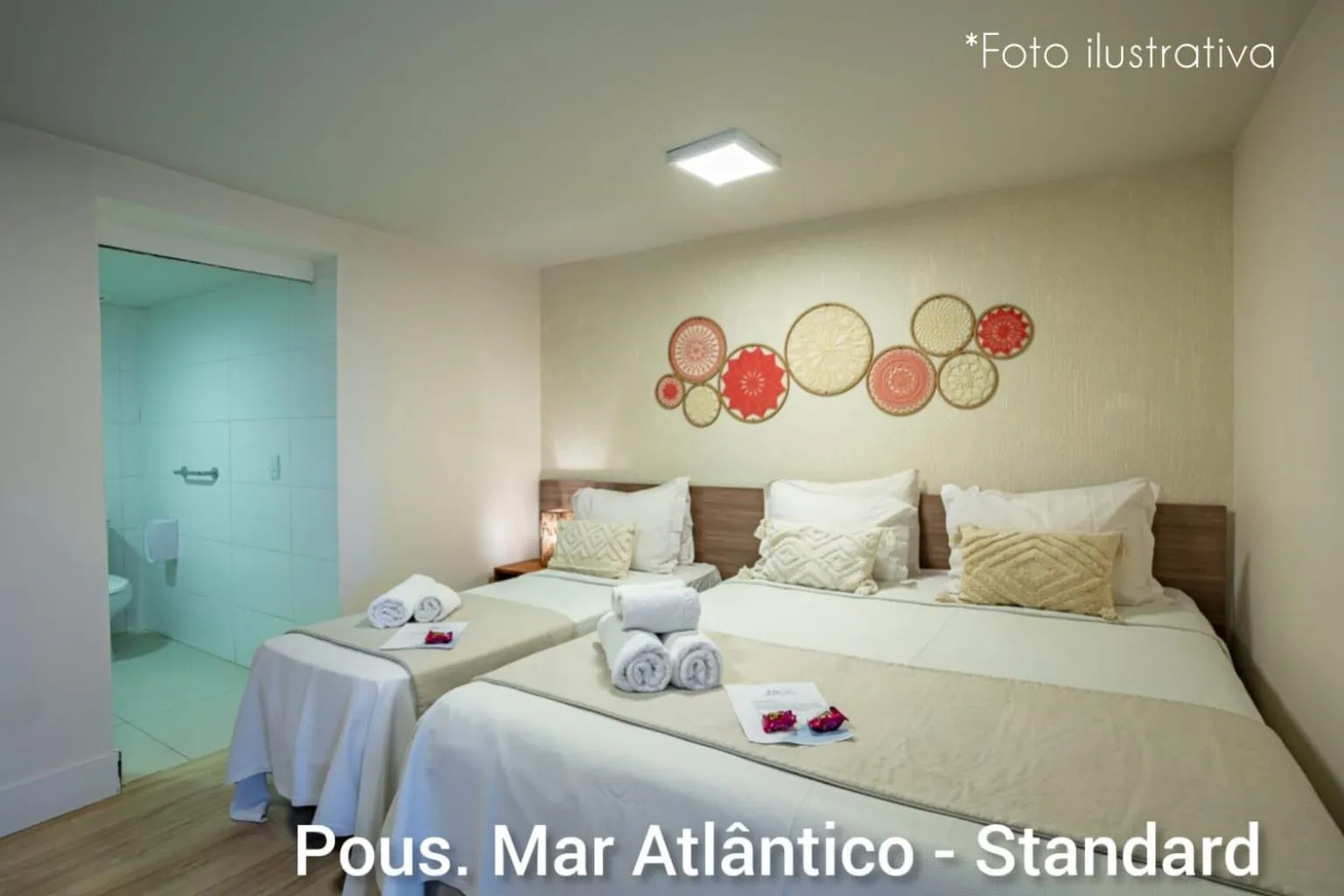 Bed in Pousada Mar Atlântico